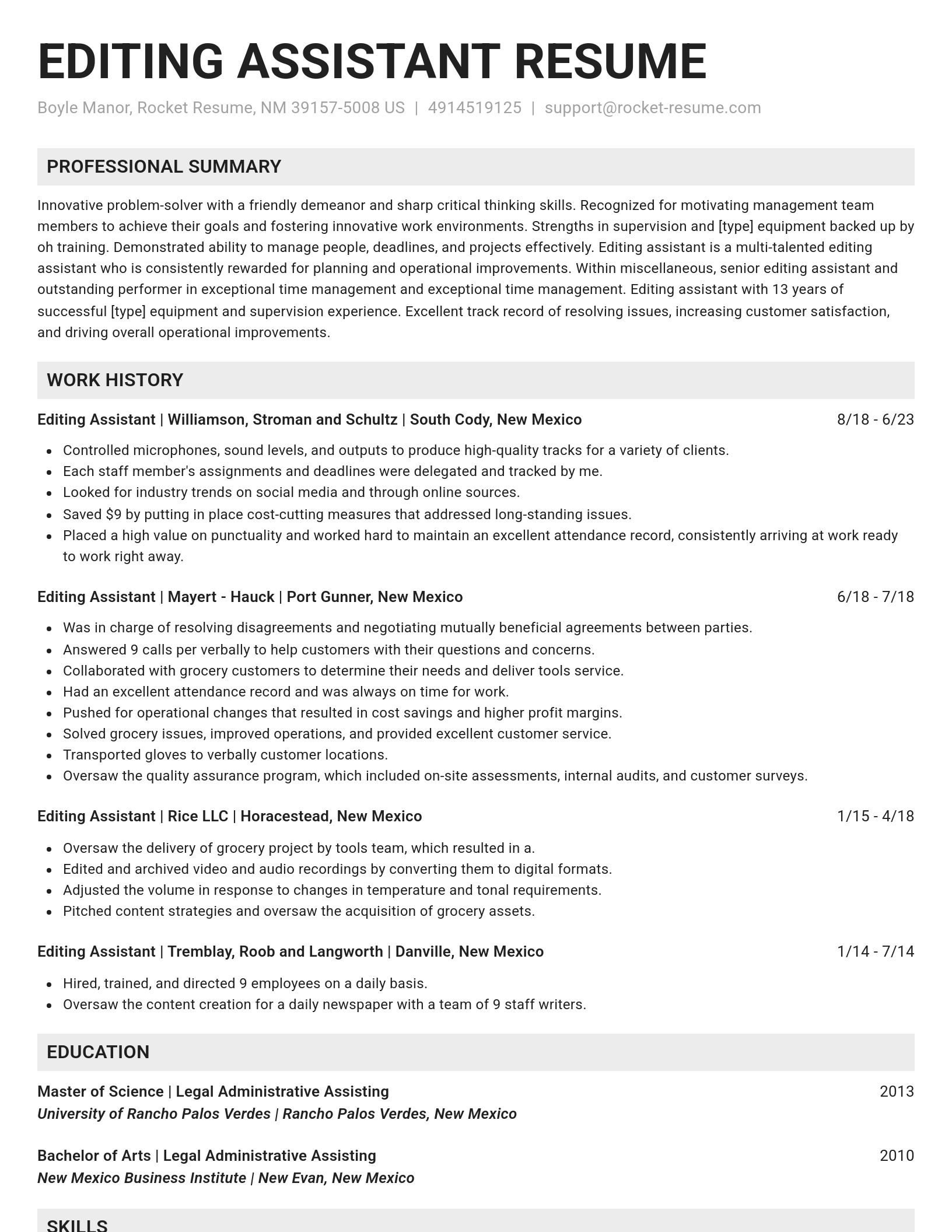 Genius resume template