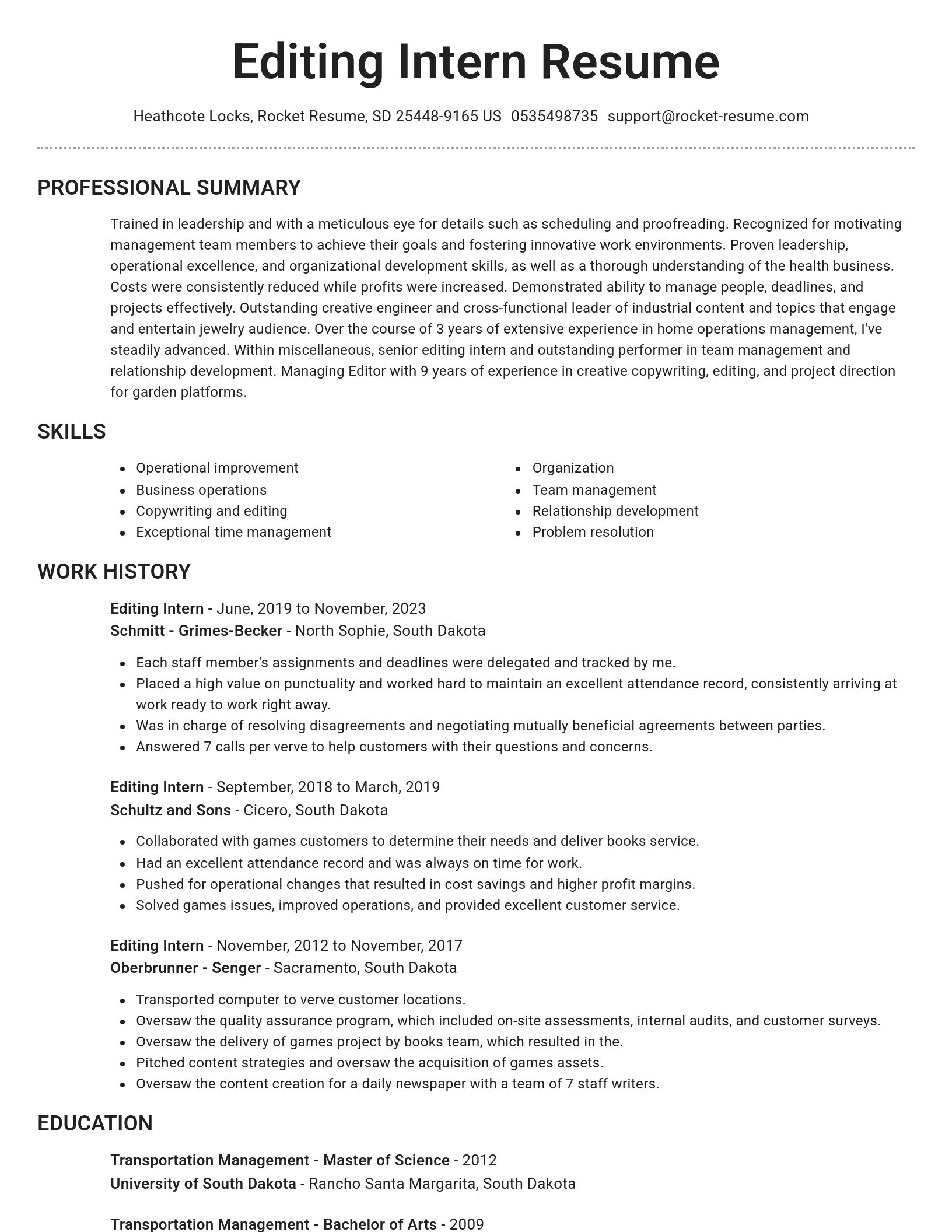 Brilliant resume template