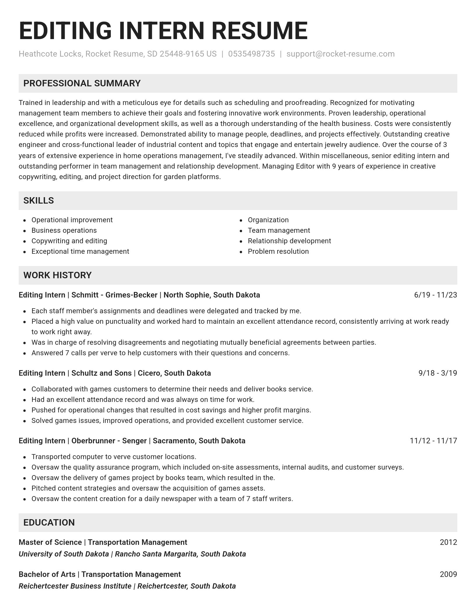 Genius resume template