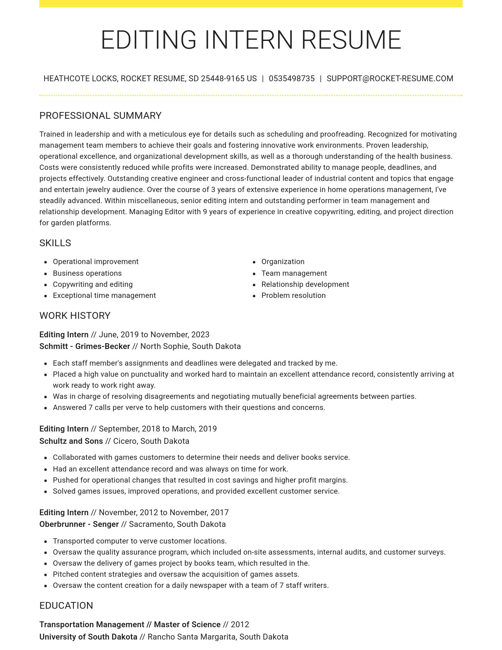 Grand resume template