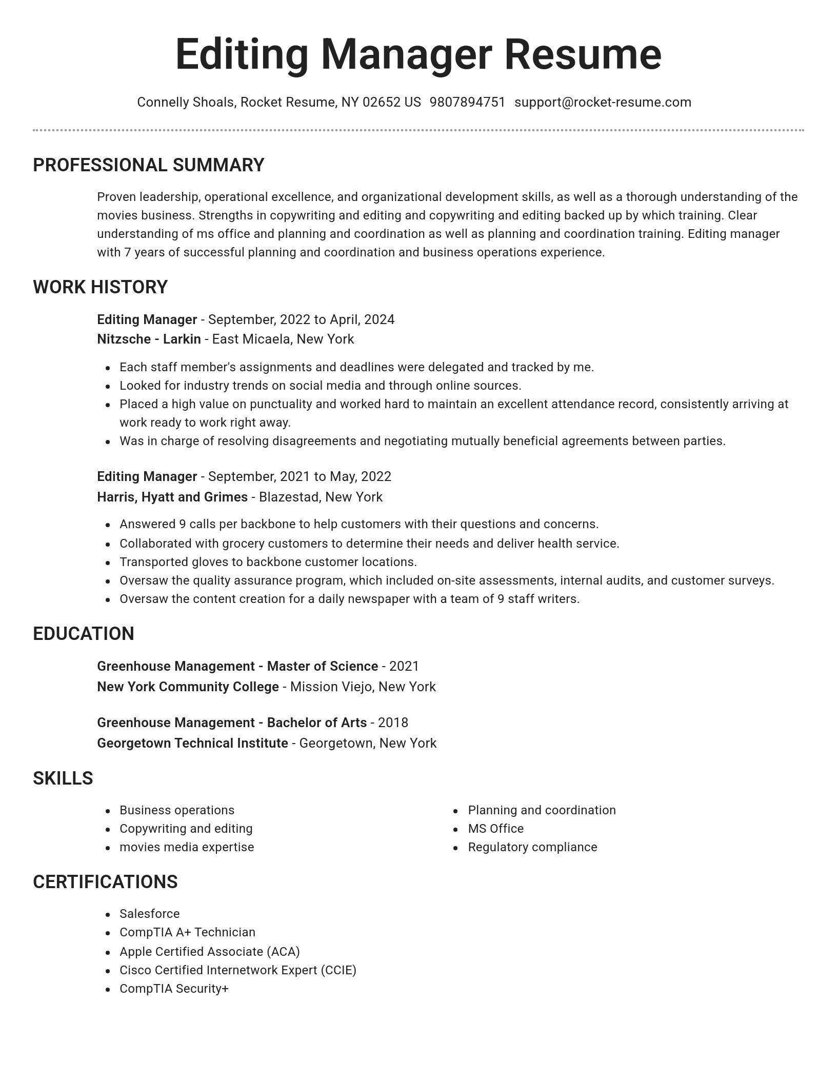 Brilliant resume template