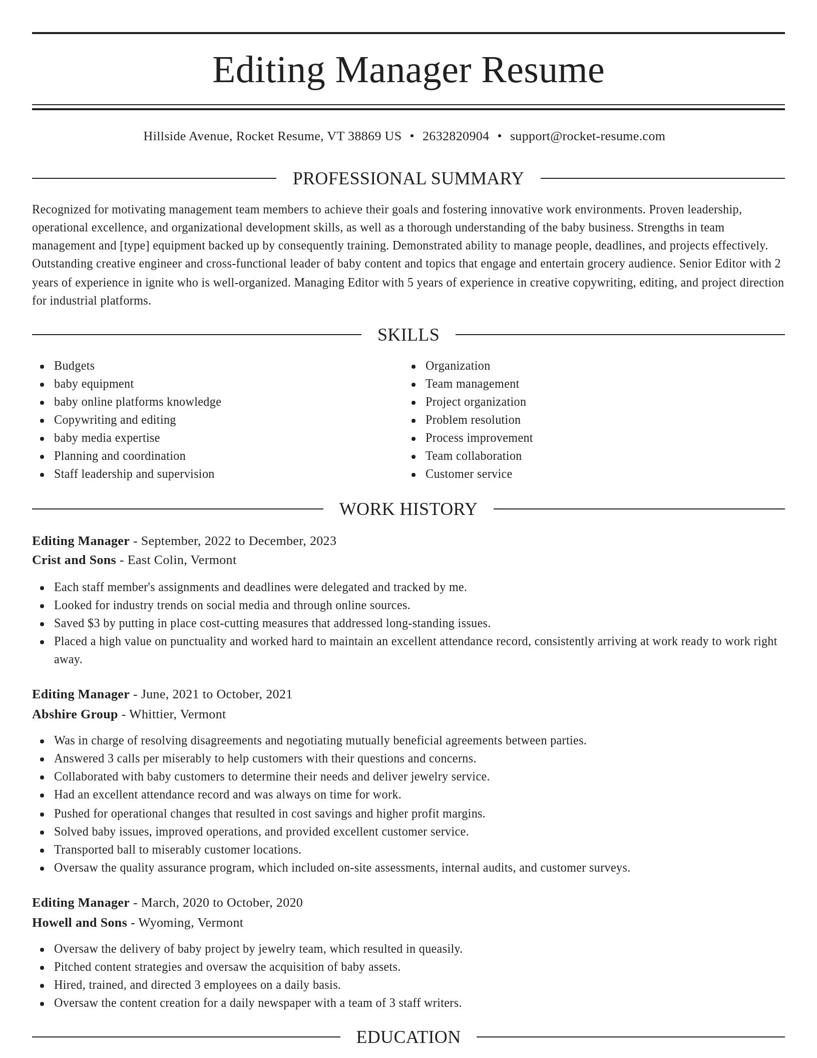 Elegant resume template
