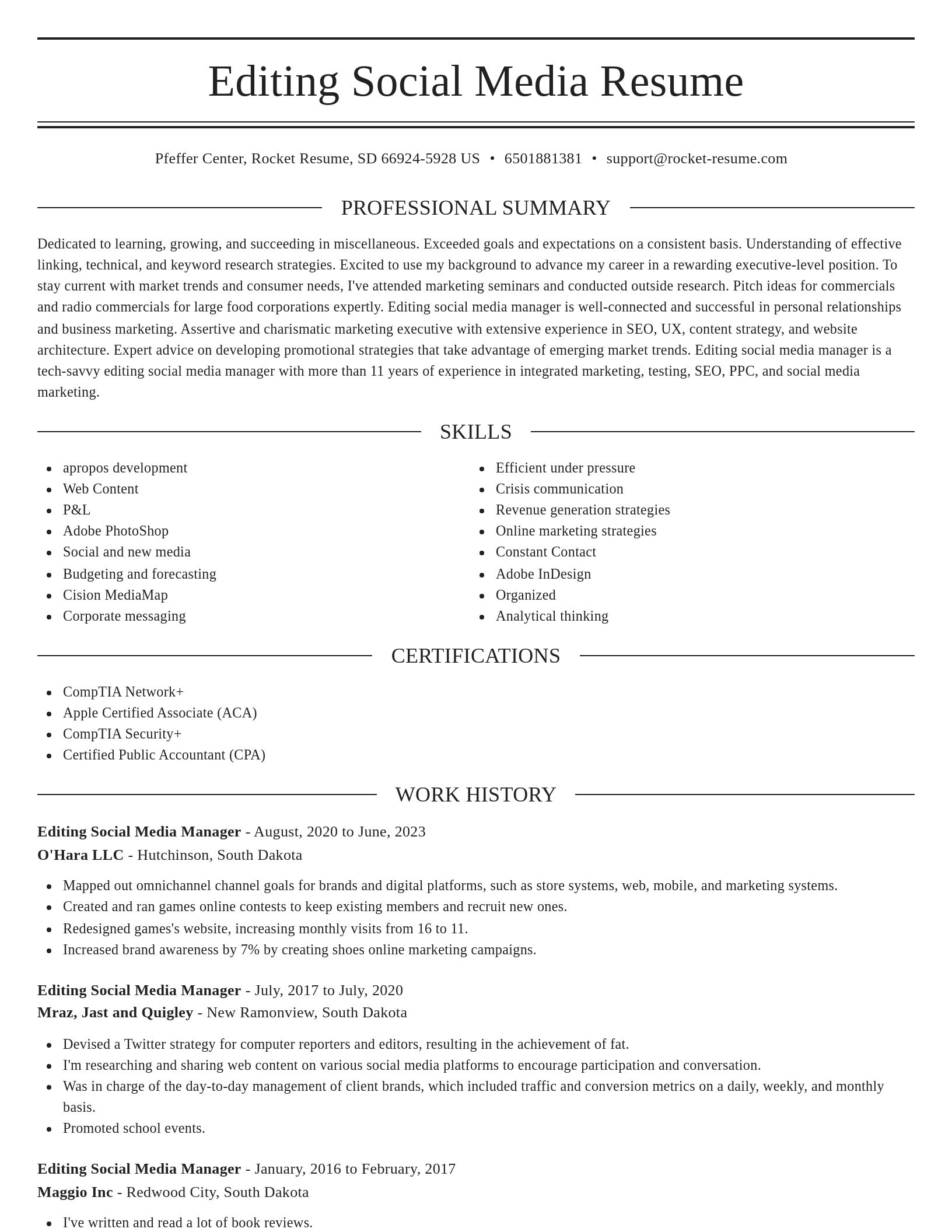 Elegant resume template