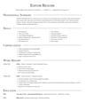 Editor resume template