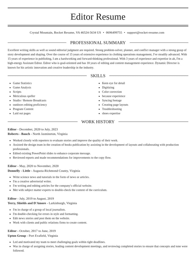 Elegant resume template