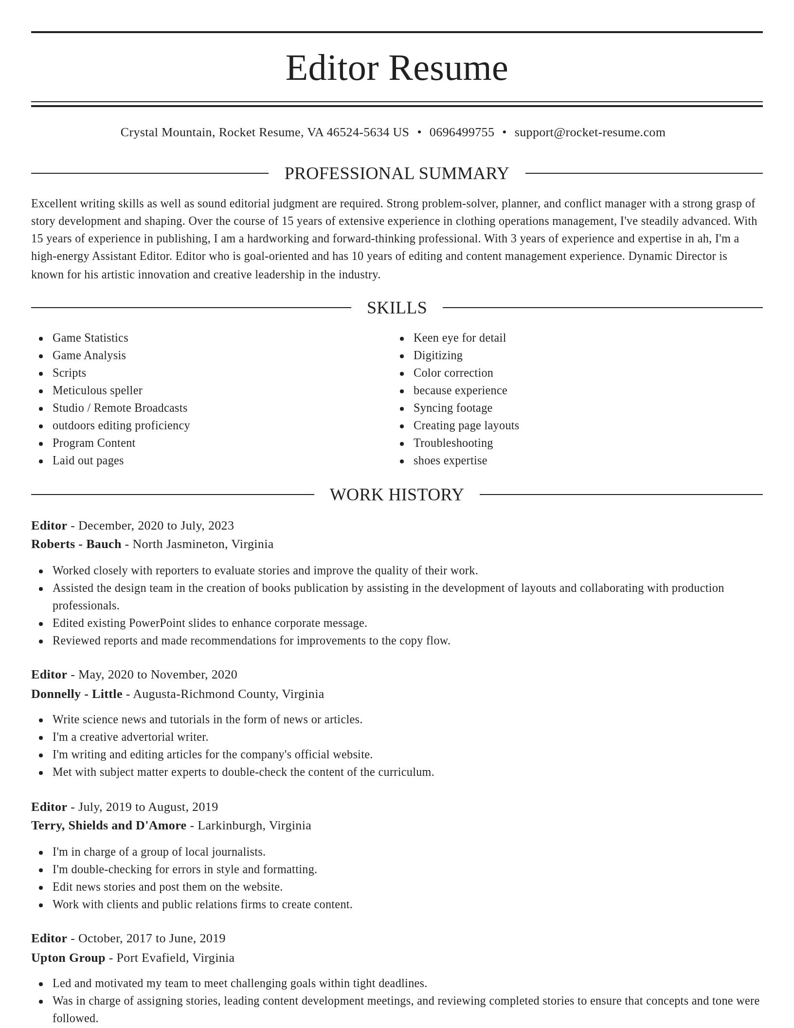 Elegant resume template