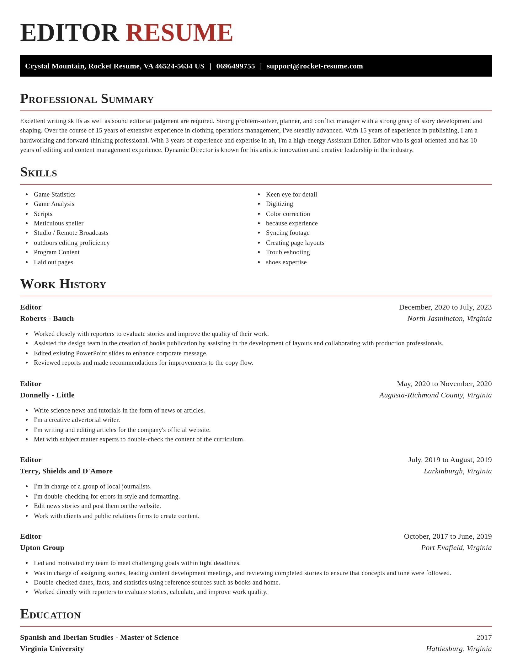 Exquisite resume template