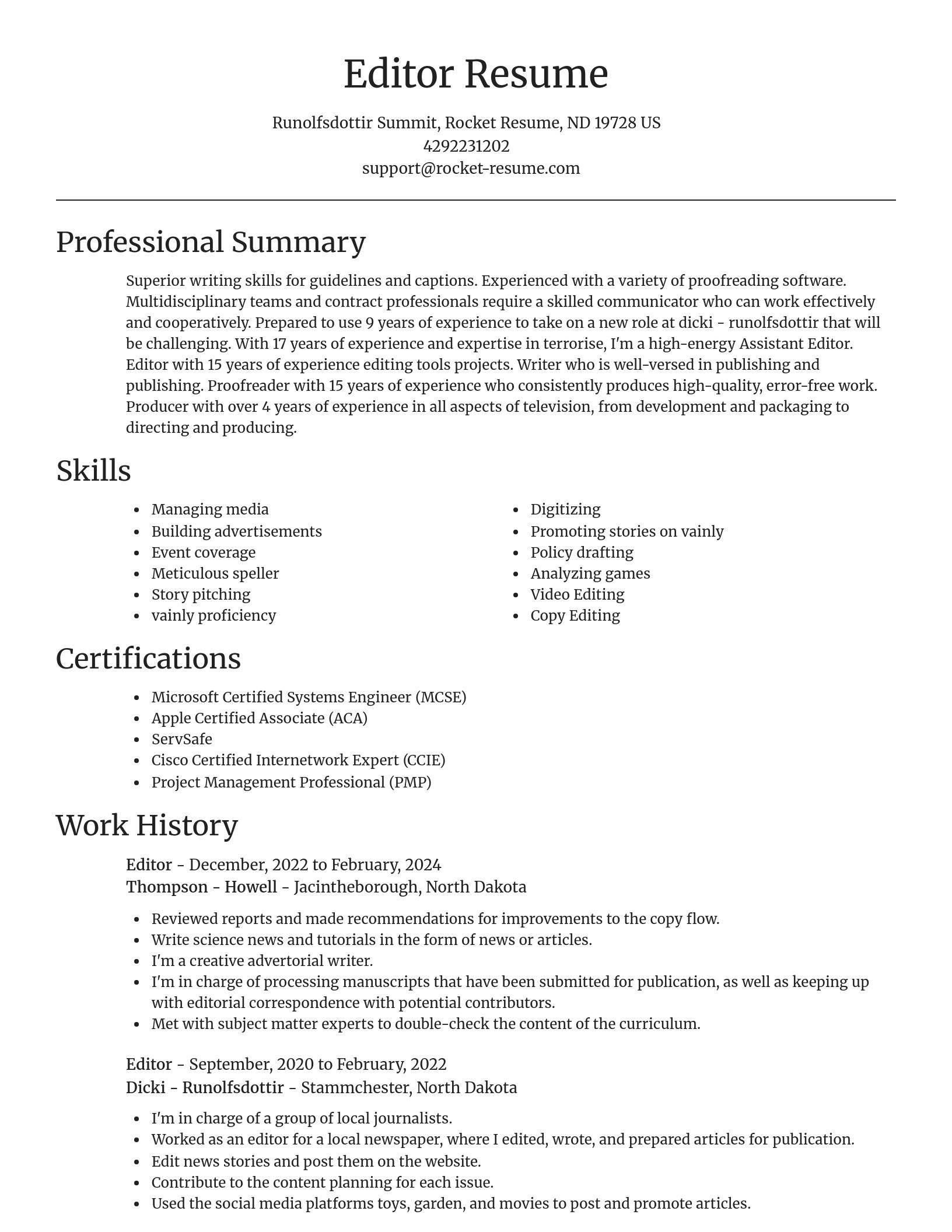 Focal Point resume template