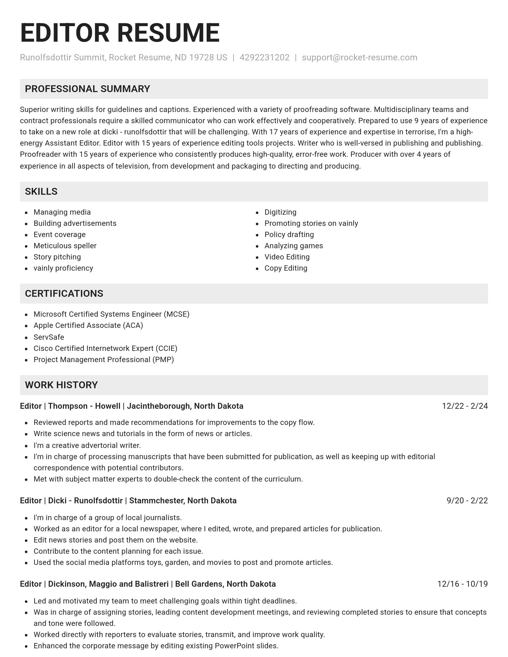 Genius resume template