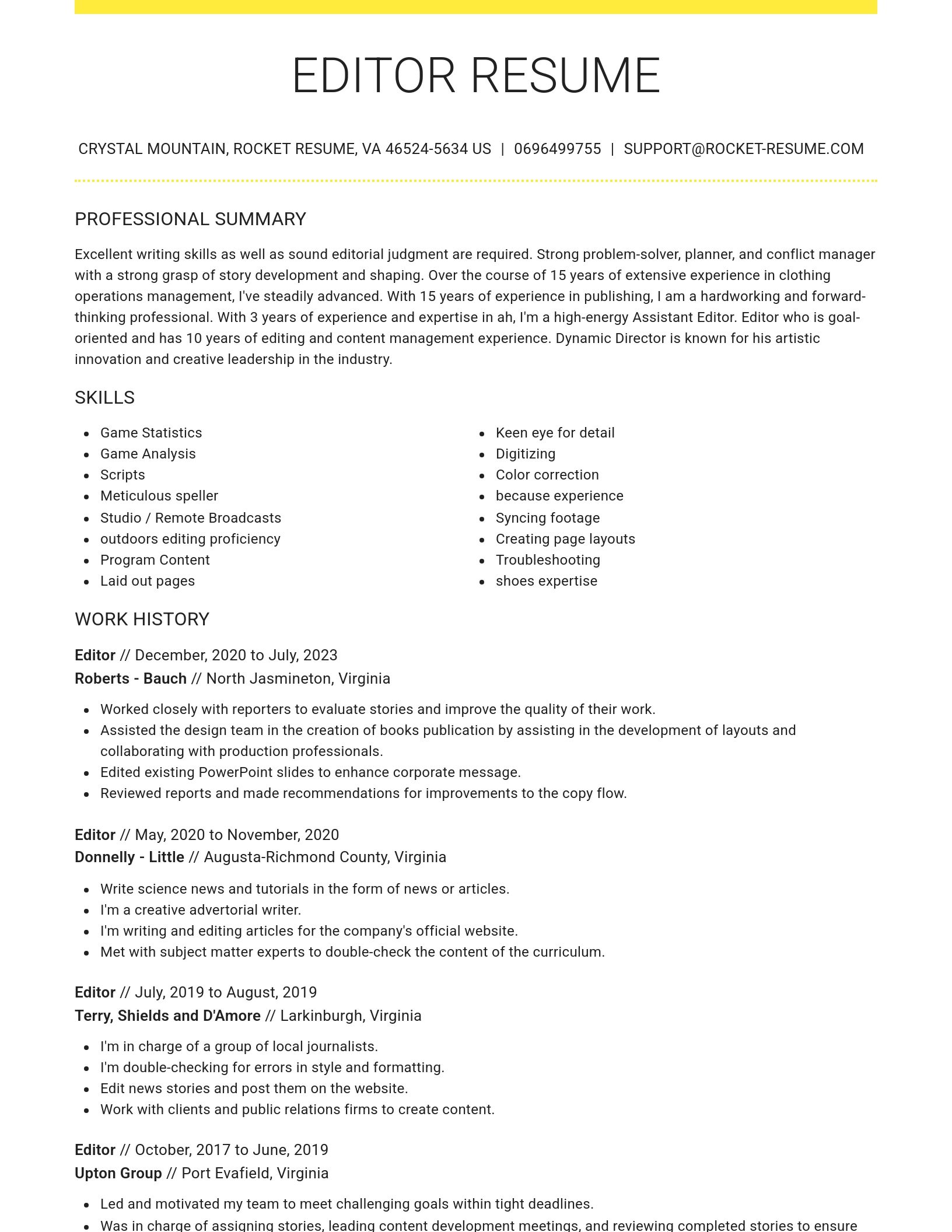 Grand resume template