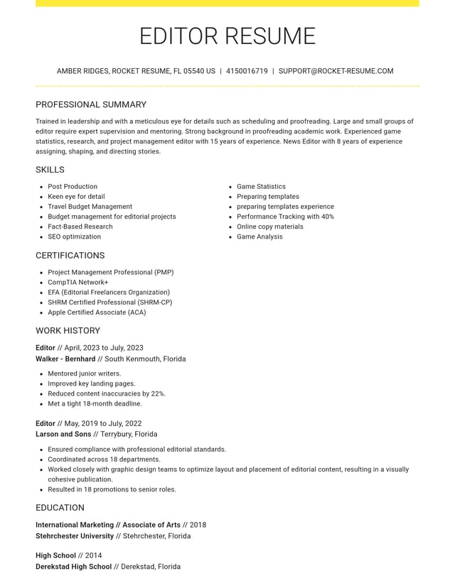Grand resume template