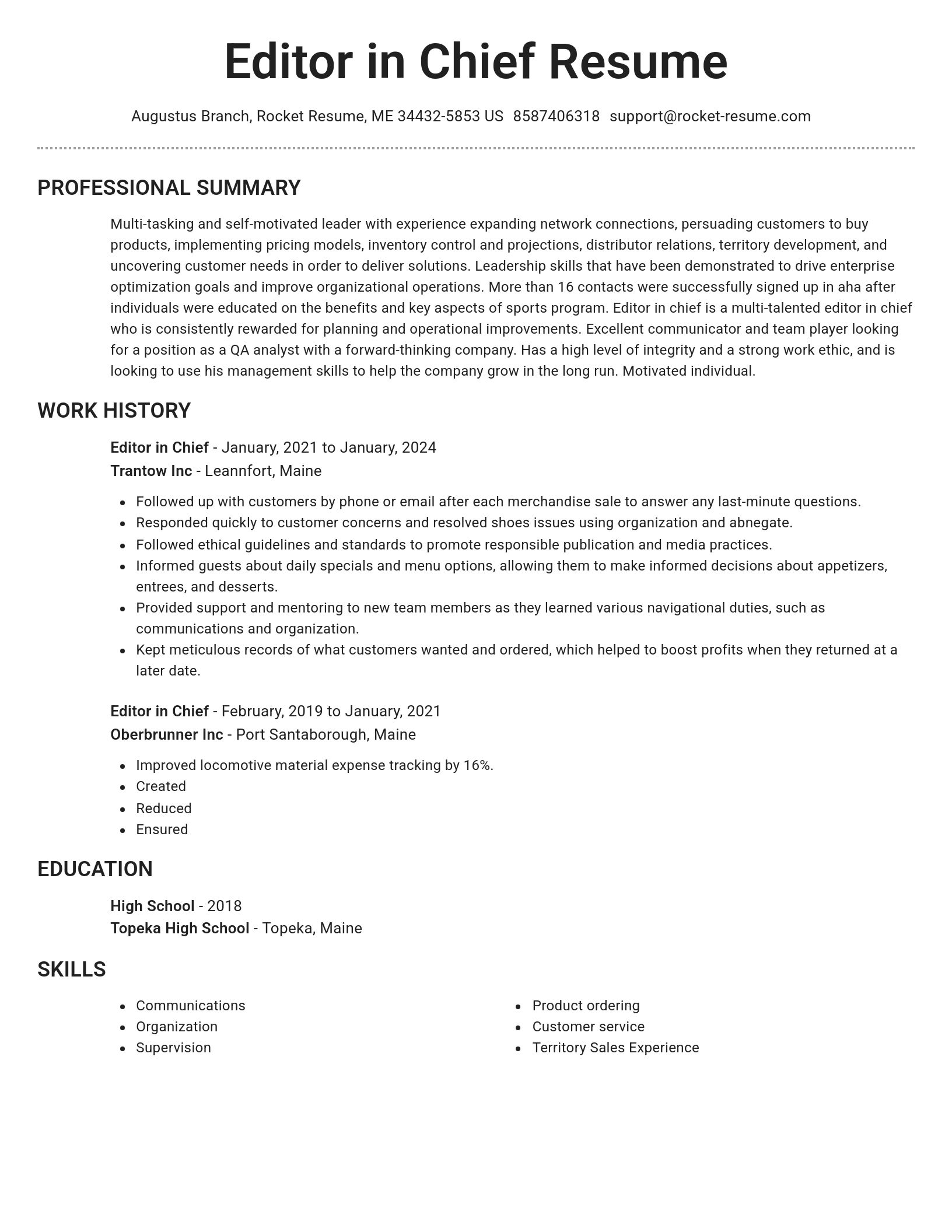 Brilliant resume template