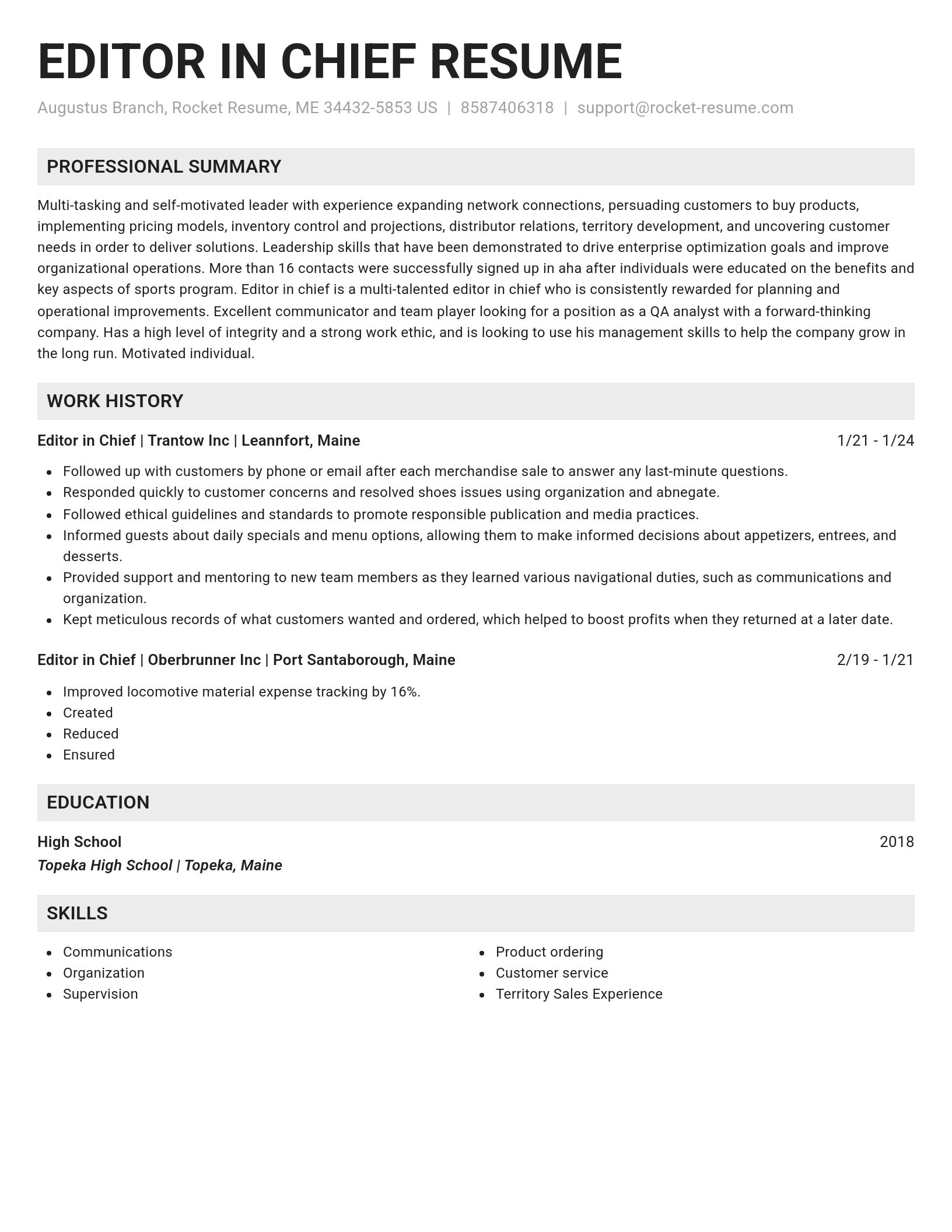 Genius resume template