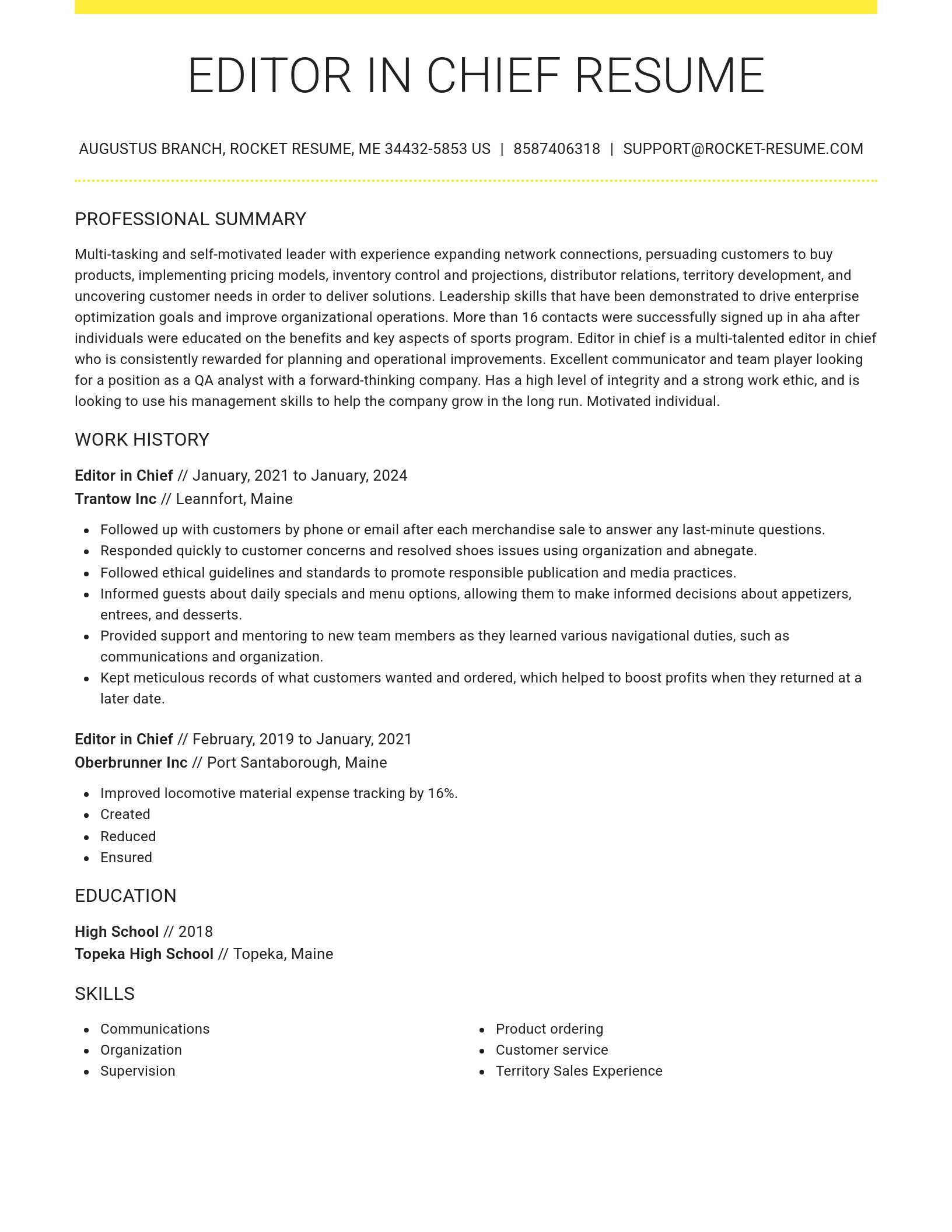 Grand resume template