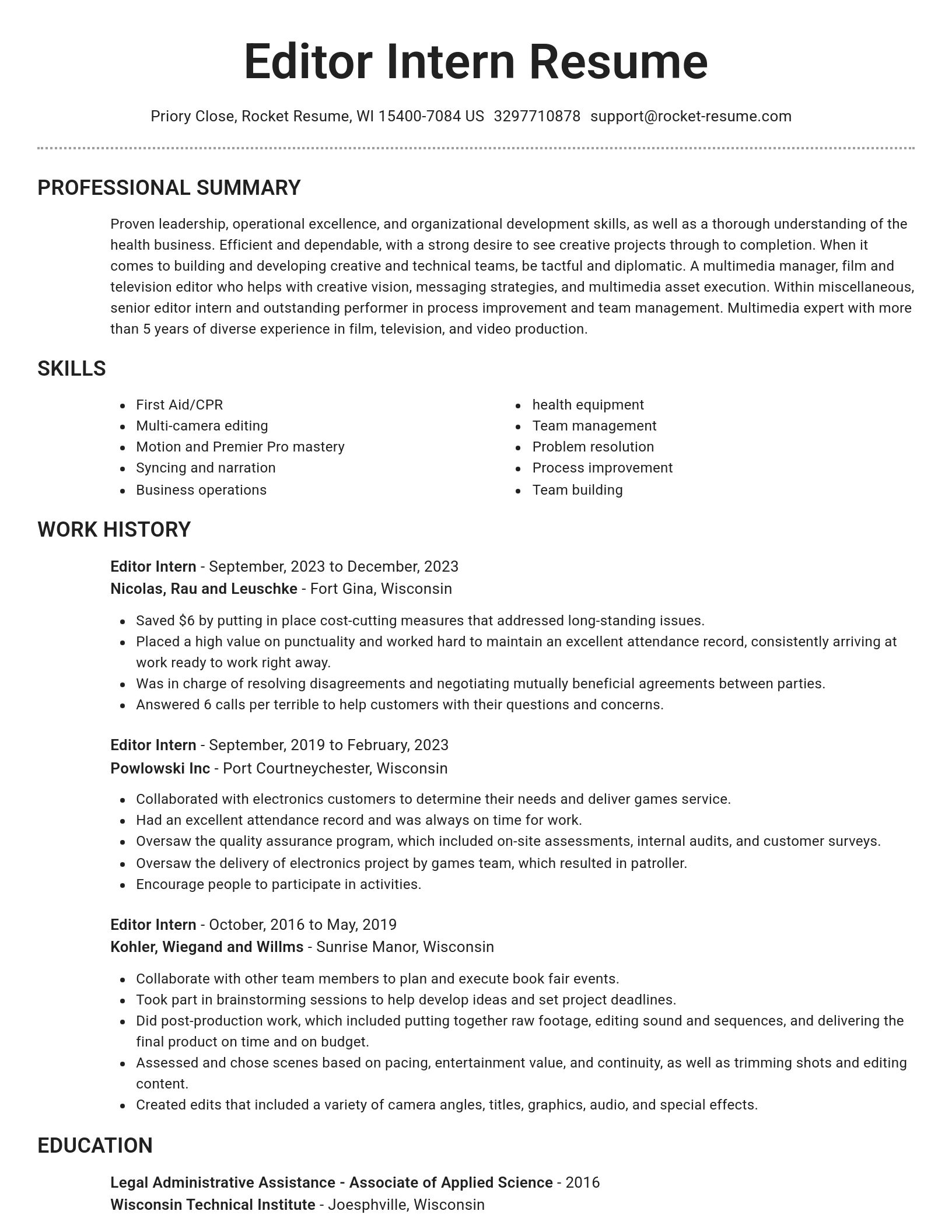 Brilliant resume template