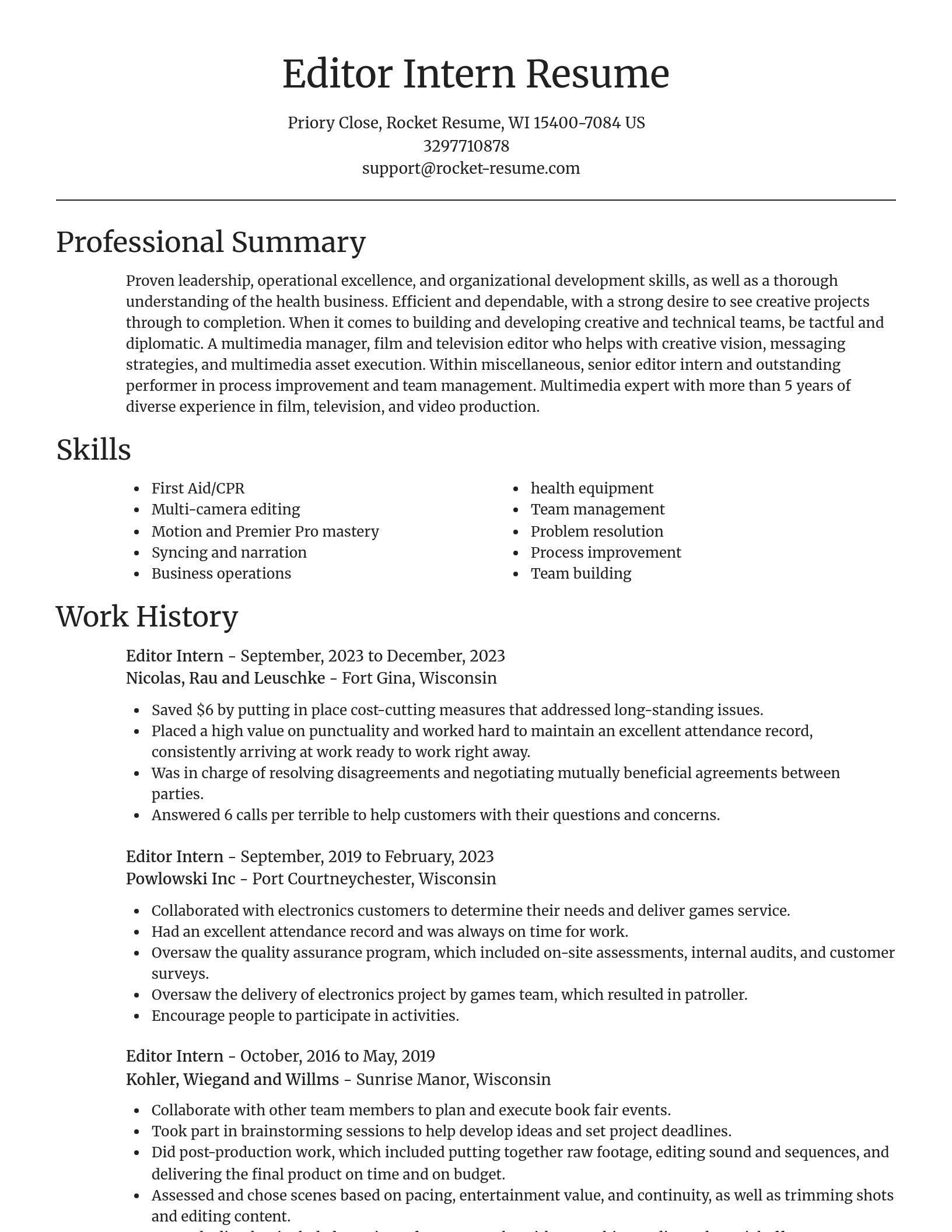Focal Point resume template