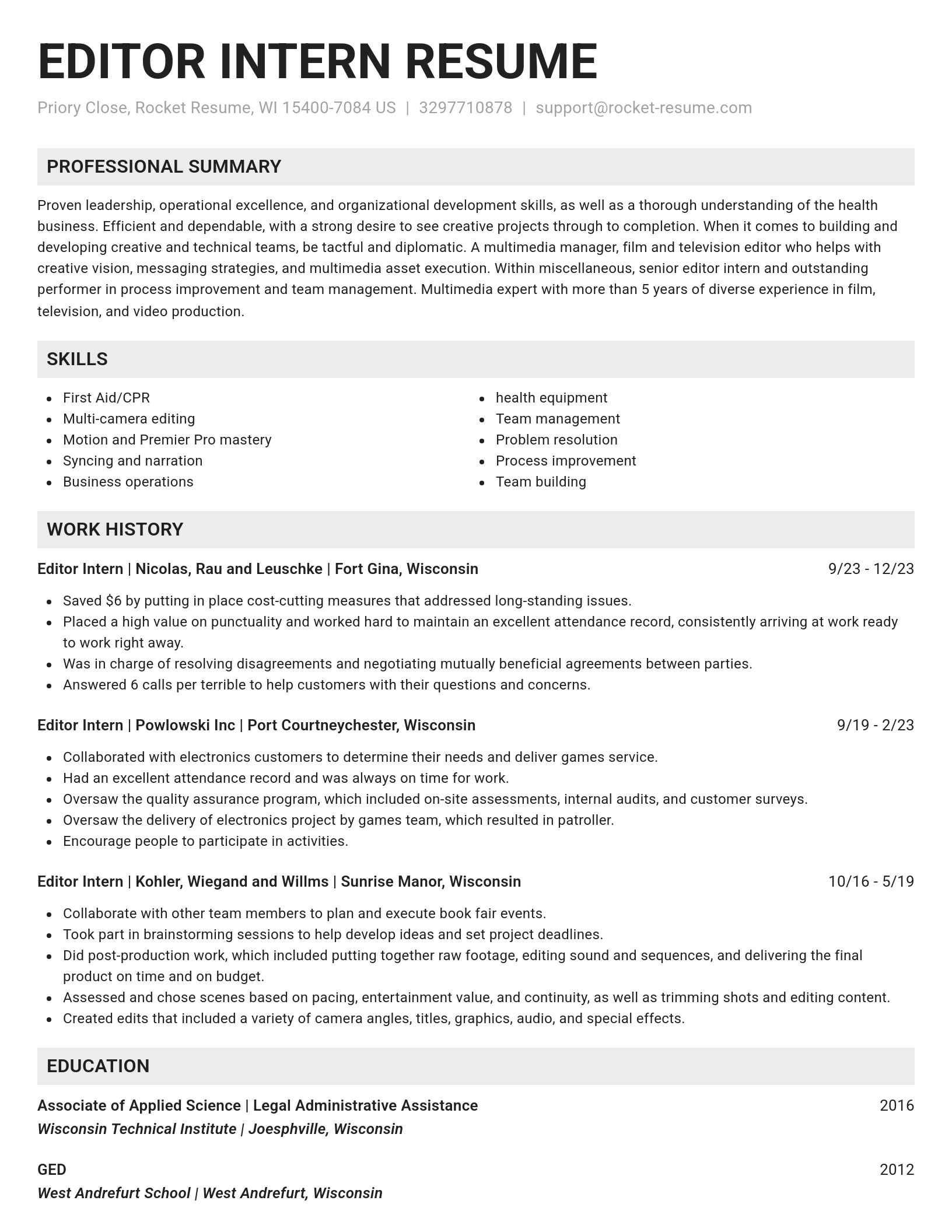 Genius resume template