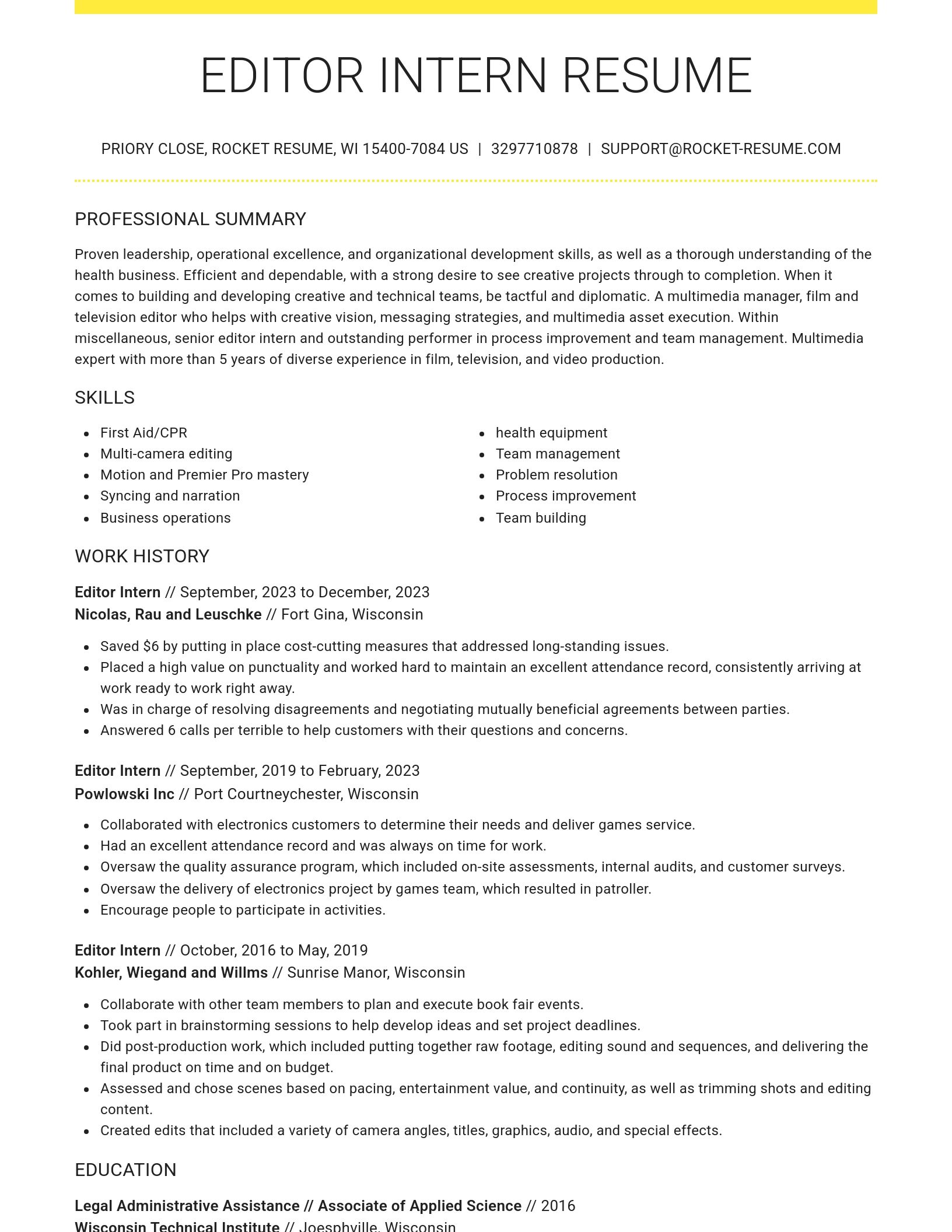 Grand resume template