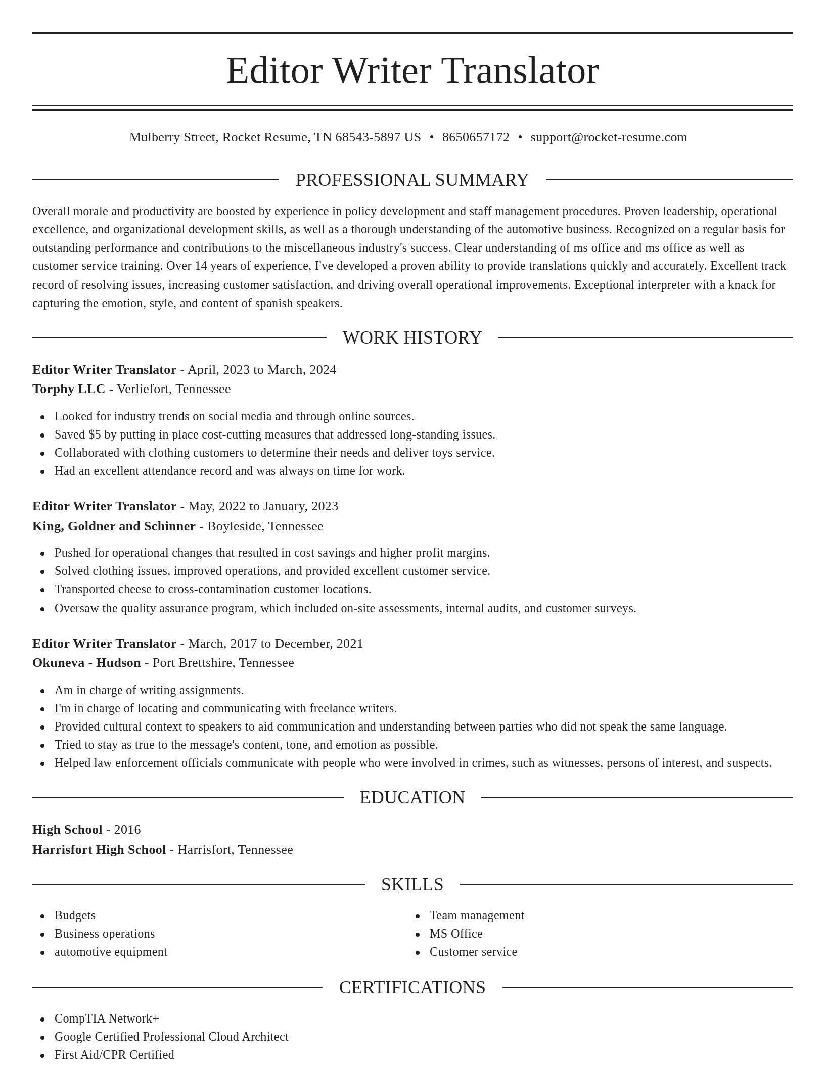 Elegant resume template