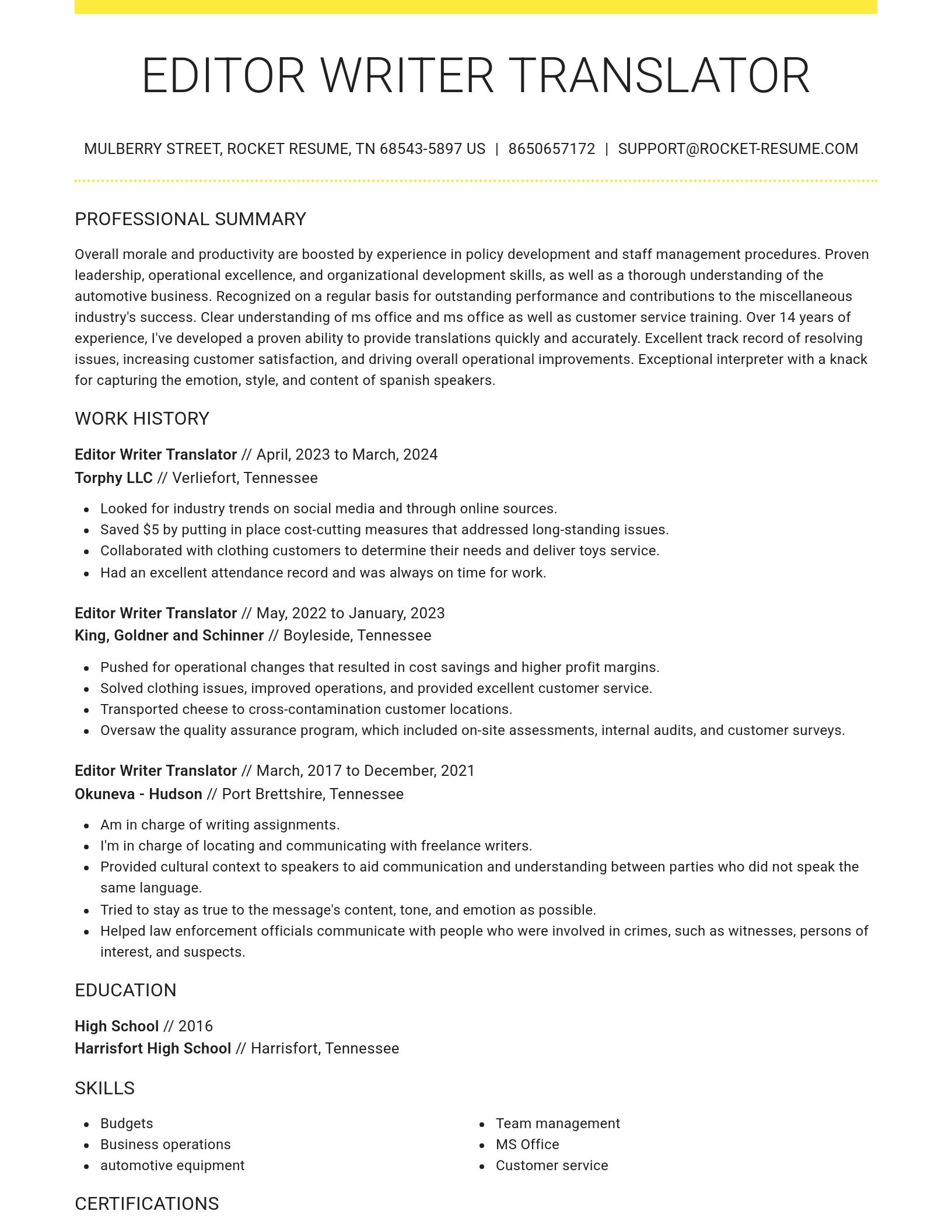 Grand resume template