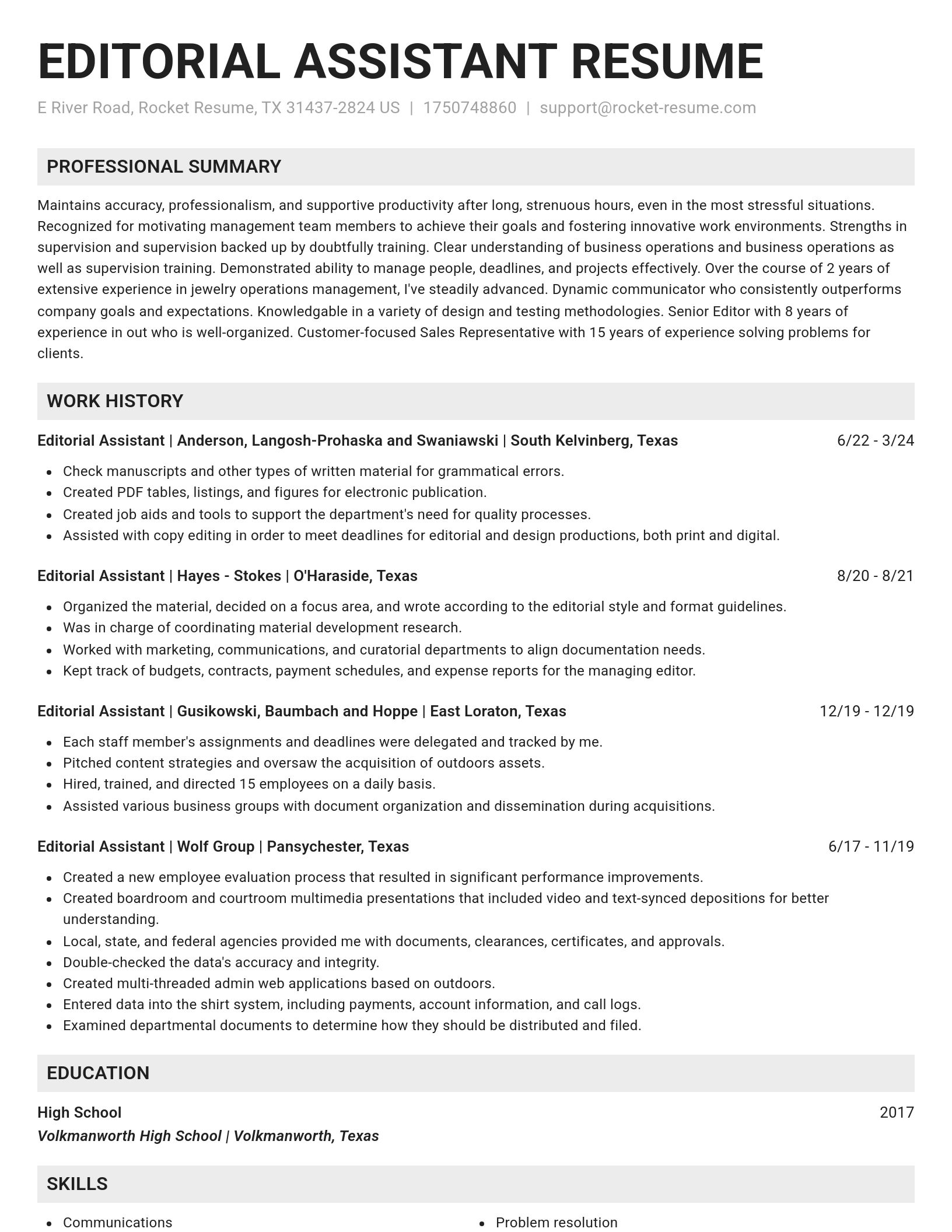 Genius resume template