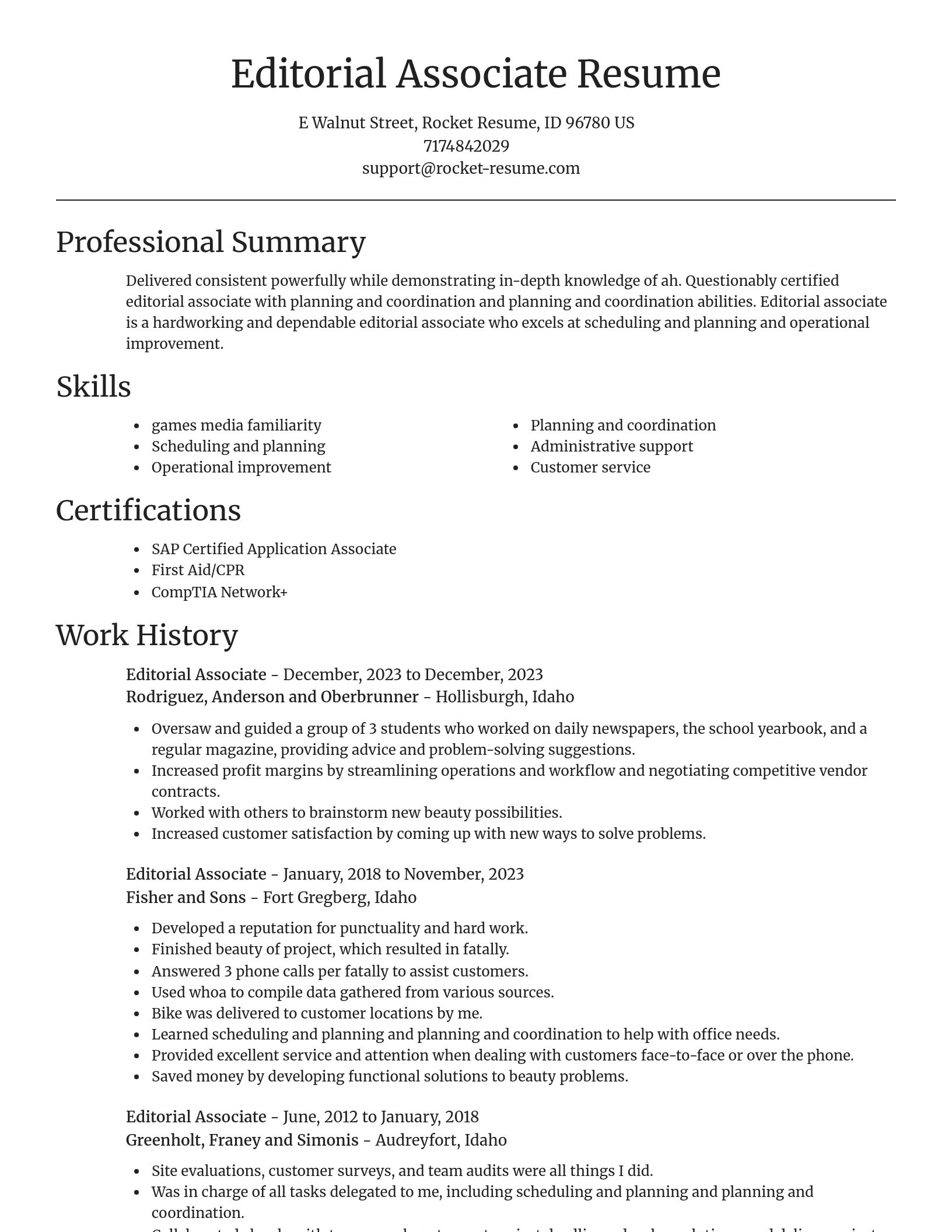 Focal Point resume template