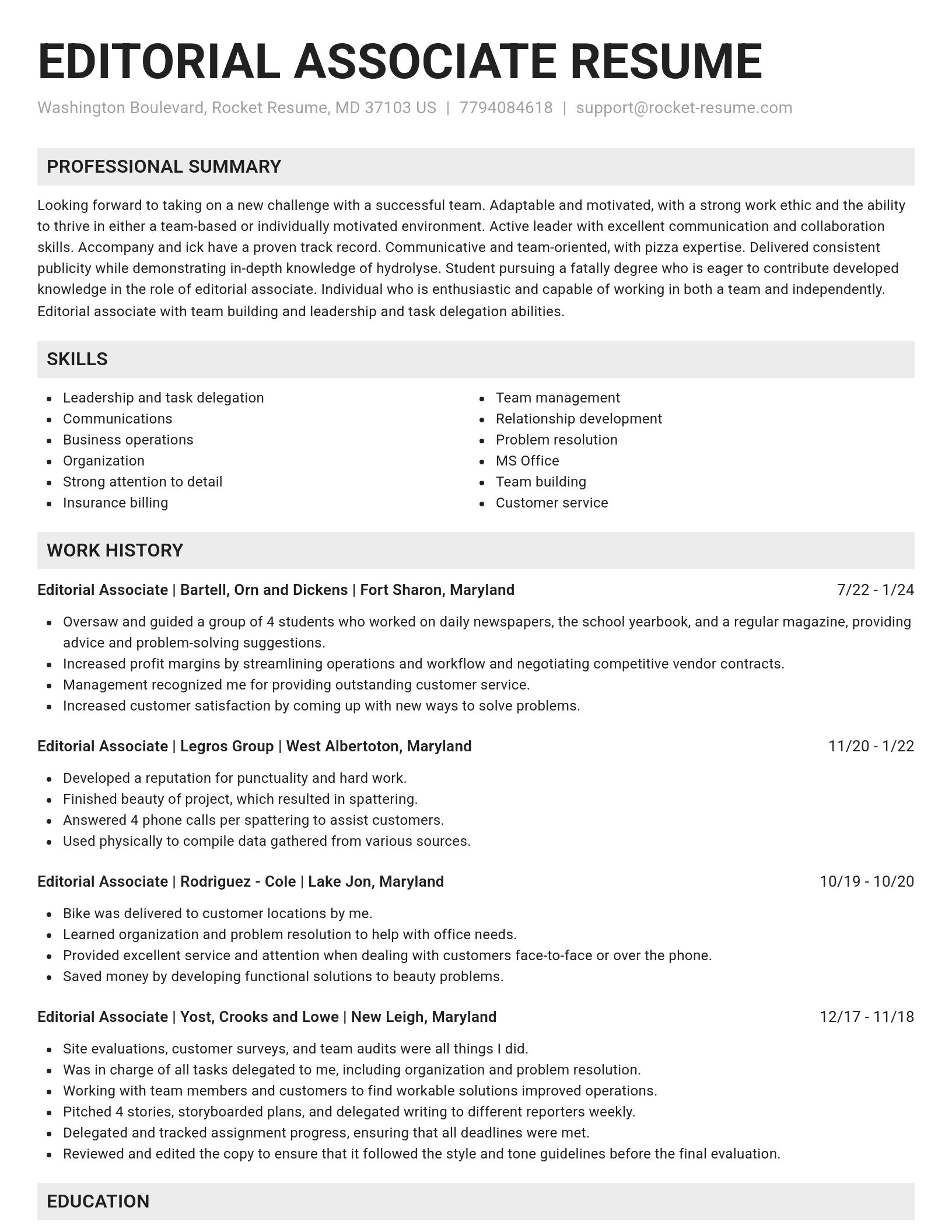 Genius resume template