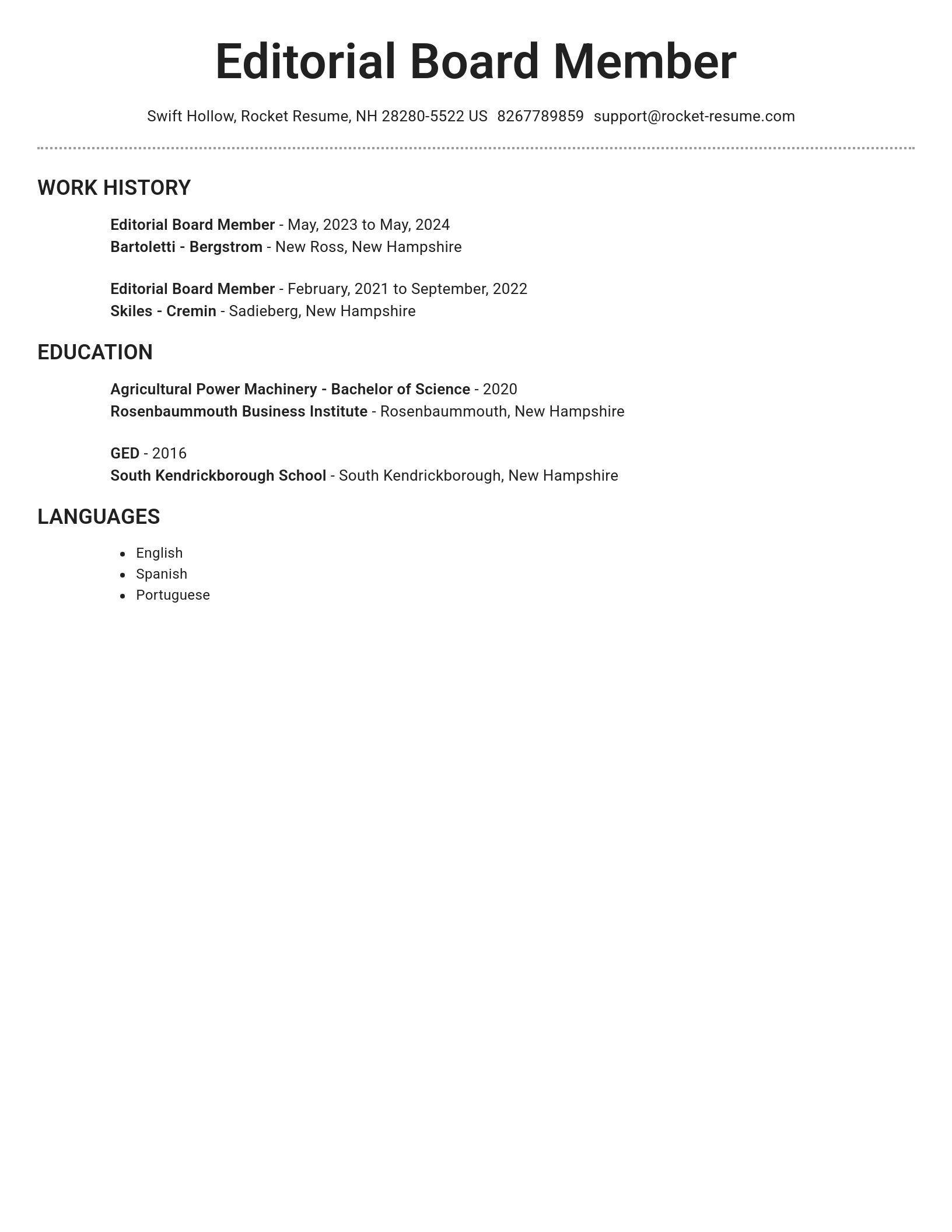 Brilliant resume template