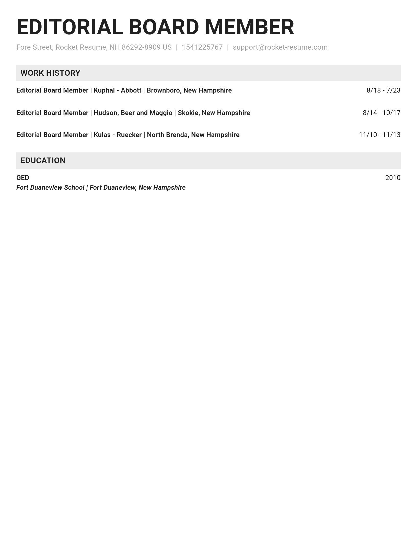 Genius resume template