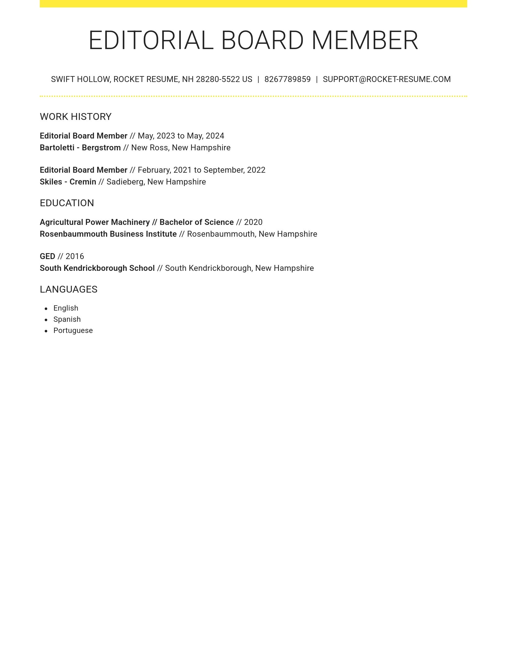 Grand resume template