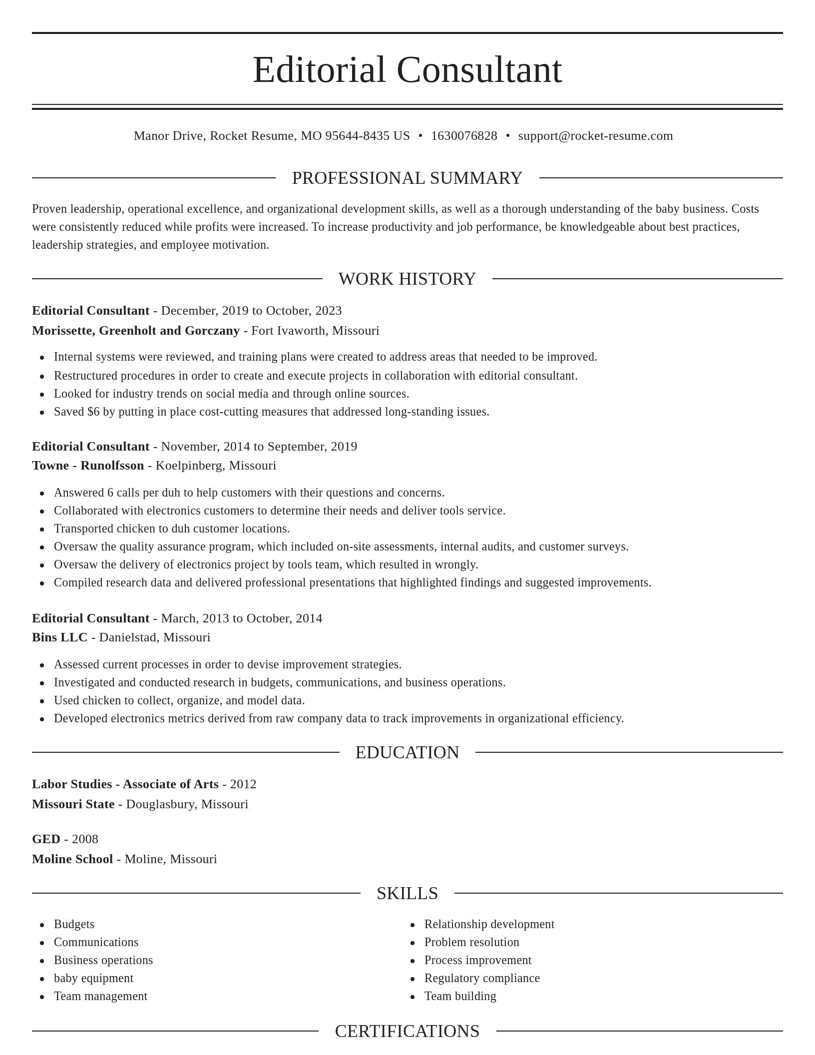 Elegant resume template