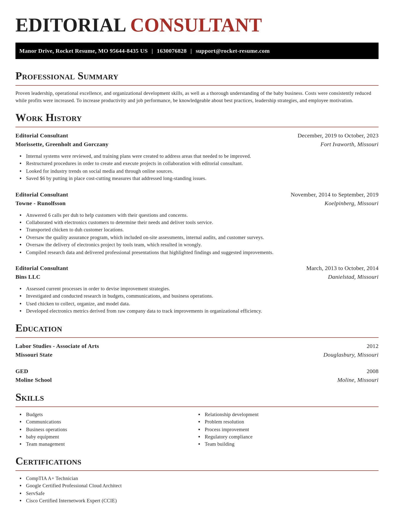 Exquisite resume template