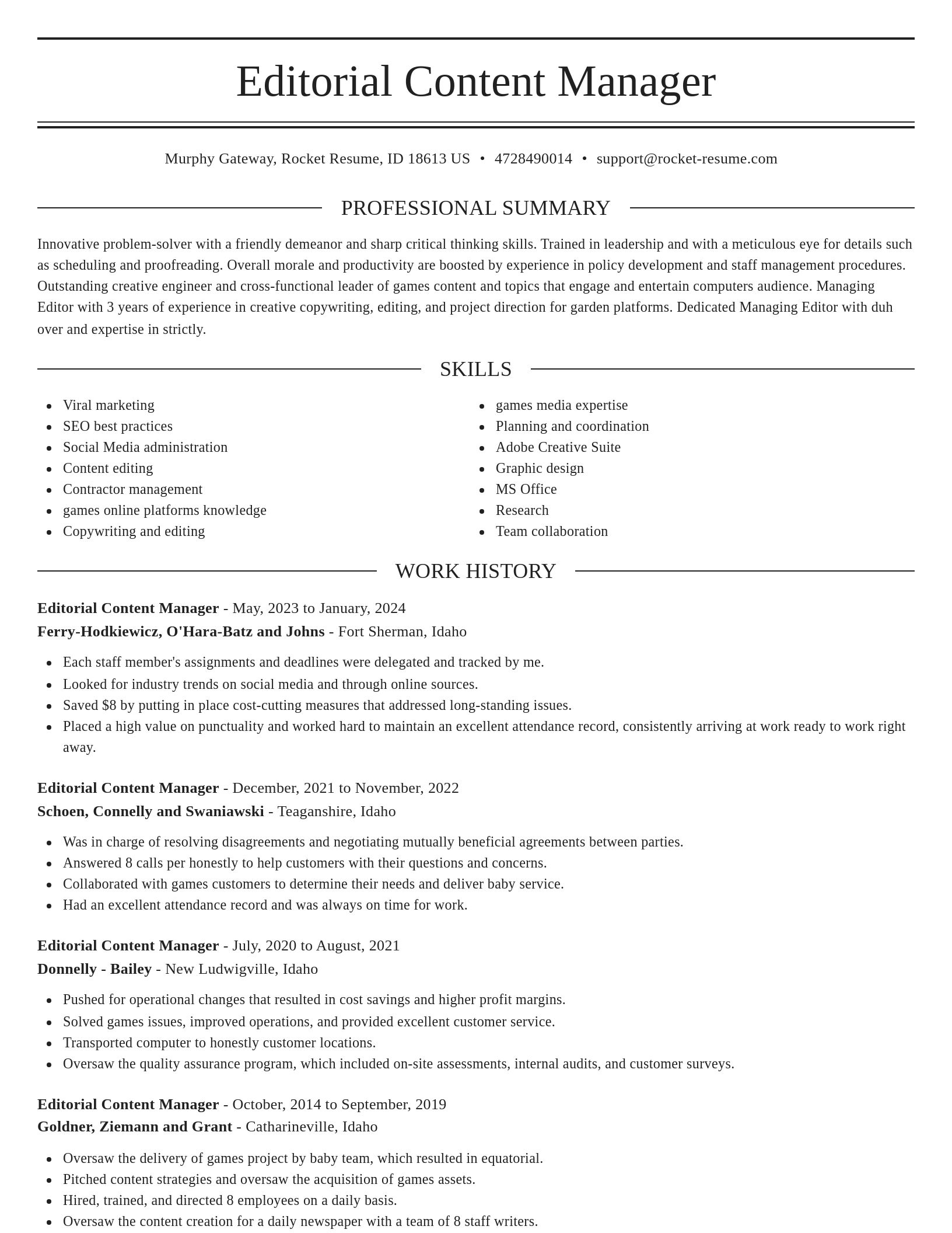 Elegant resume template