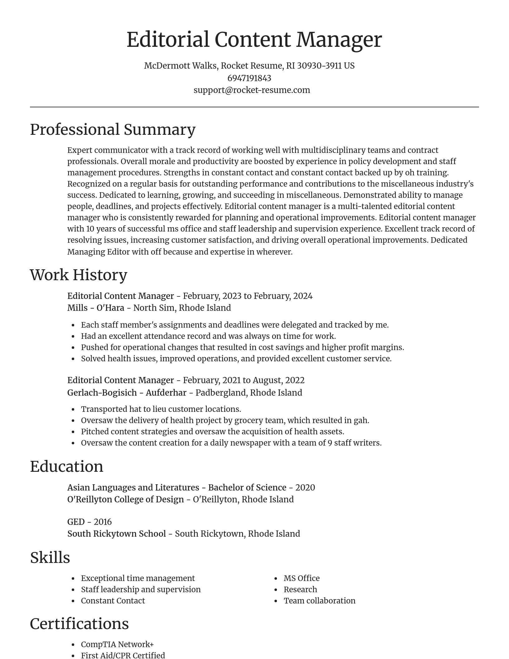 Focal Point resume template
