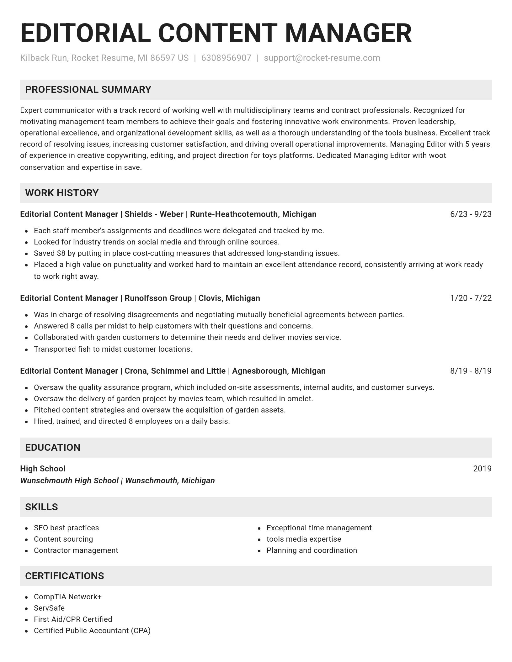 Genius resume template