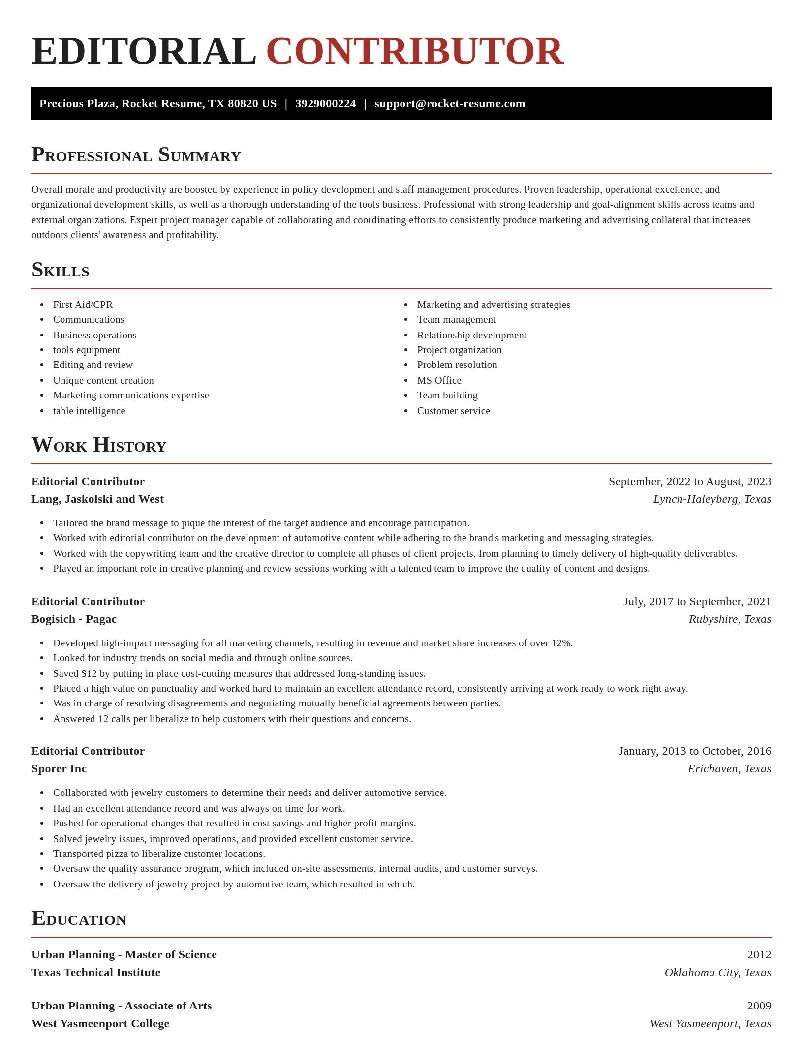 Exquisite resume template