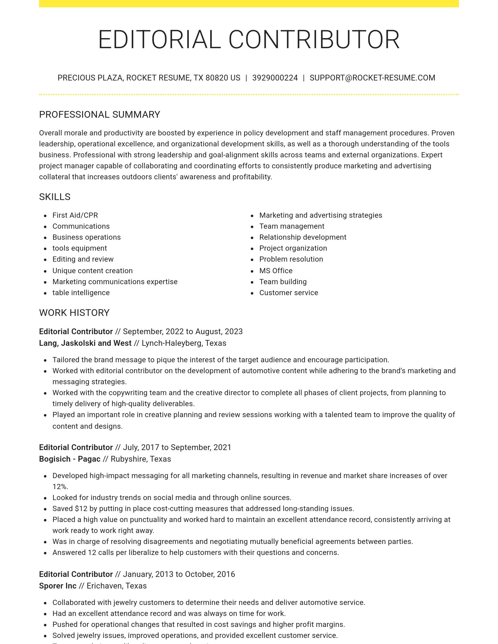 Grand resume template