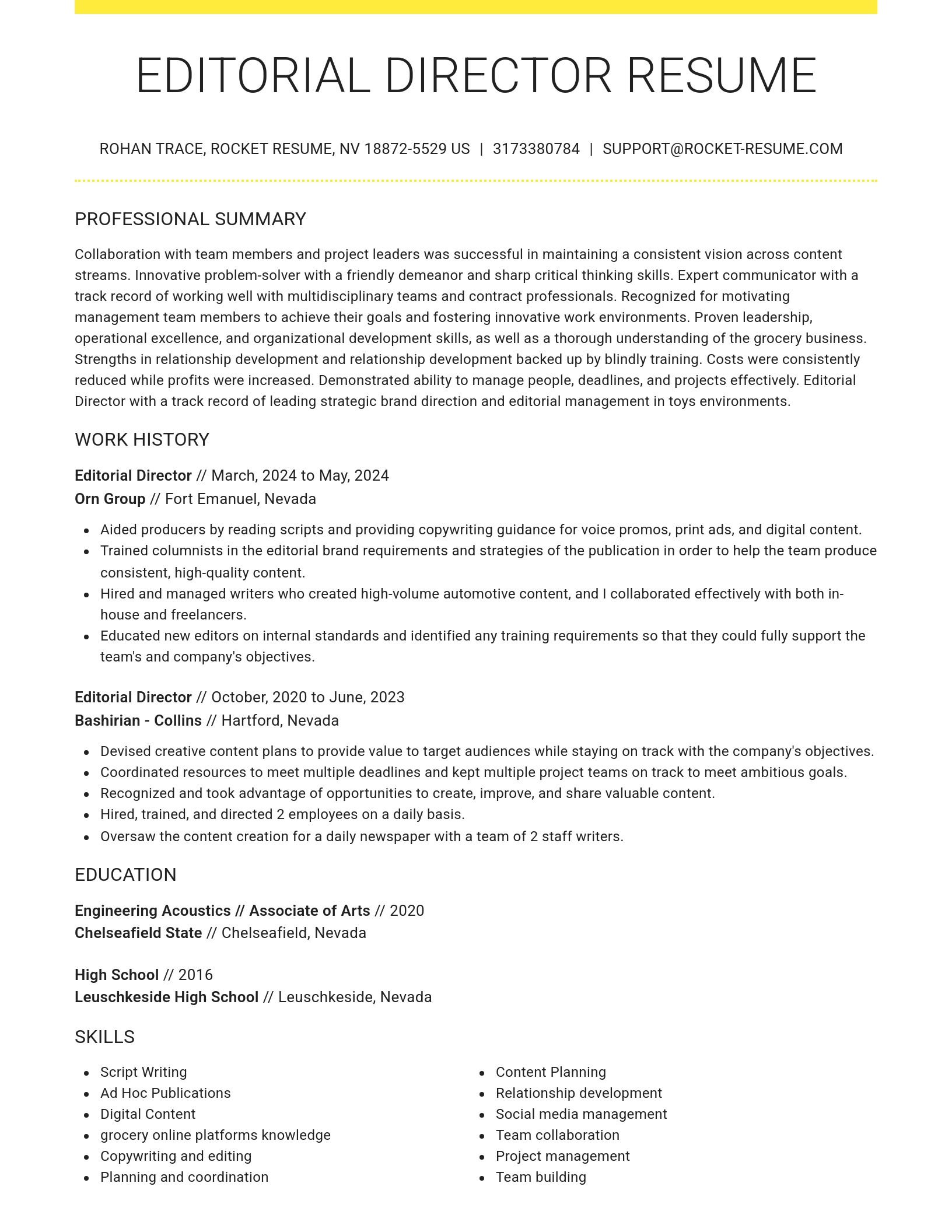 Grand resume template