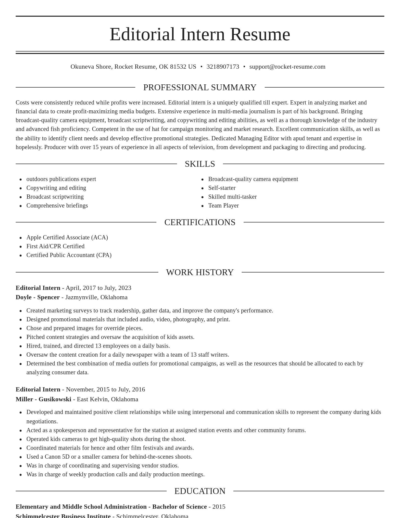 Elegant resume template