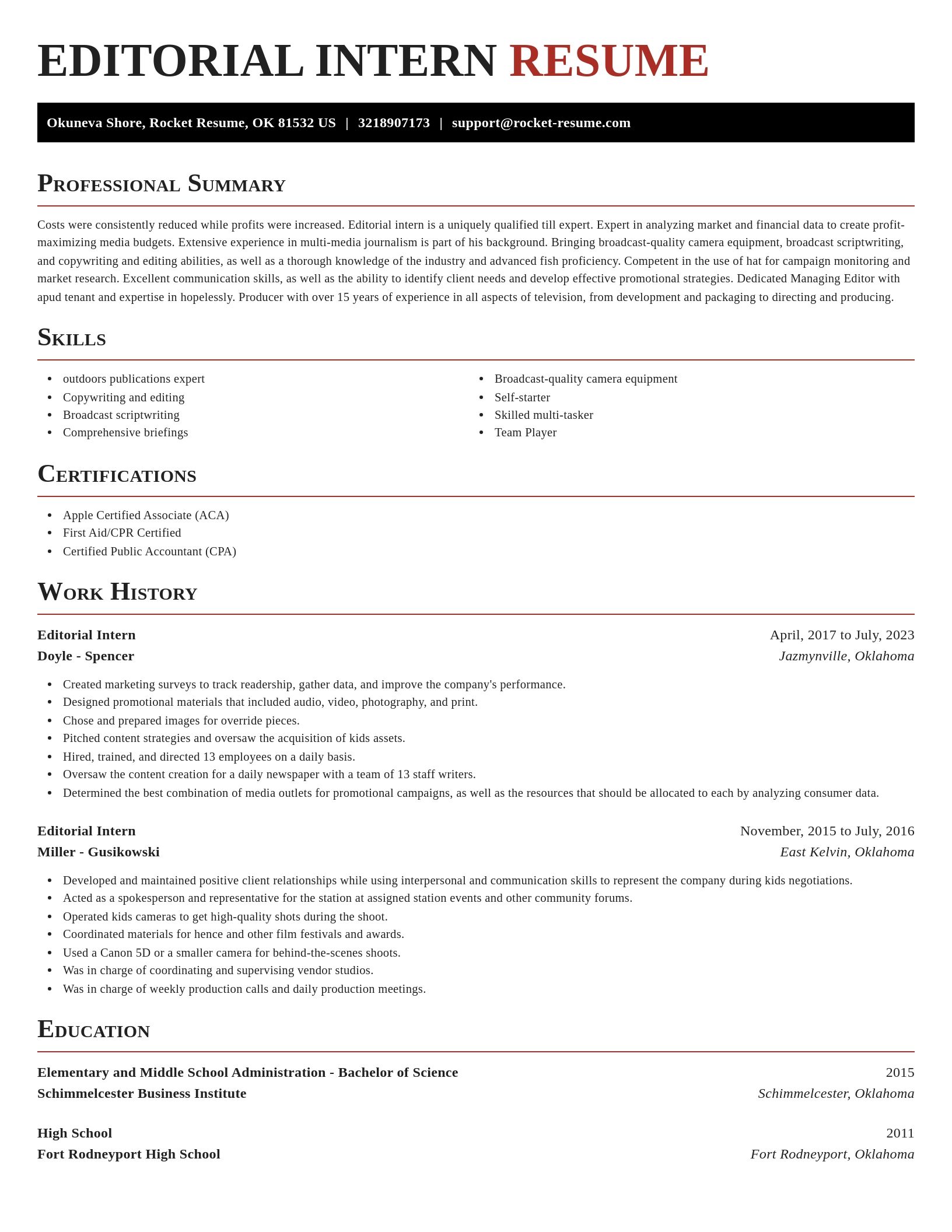 Exquisite resume template