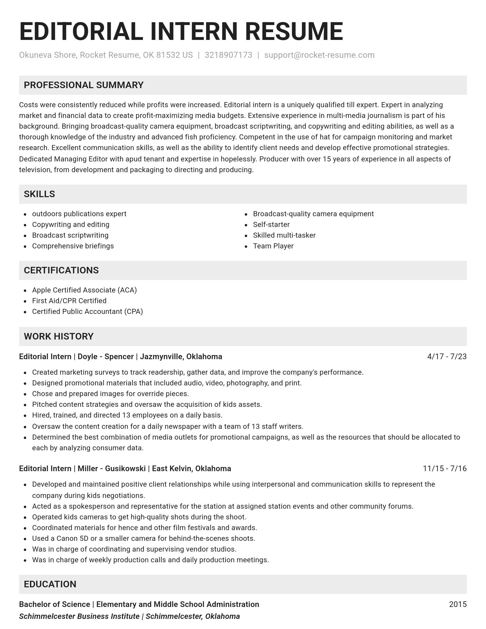 Genius resume template