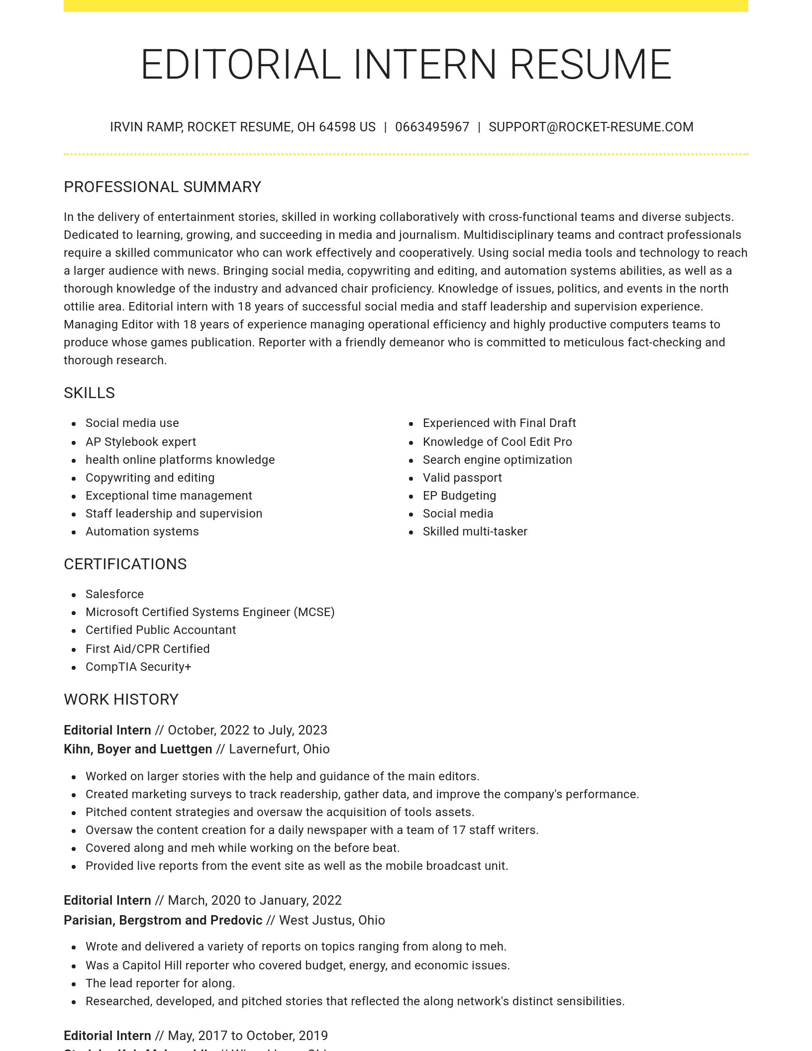 Grand resume template