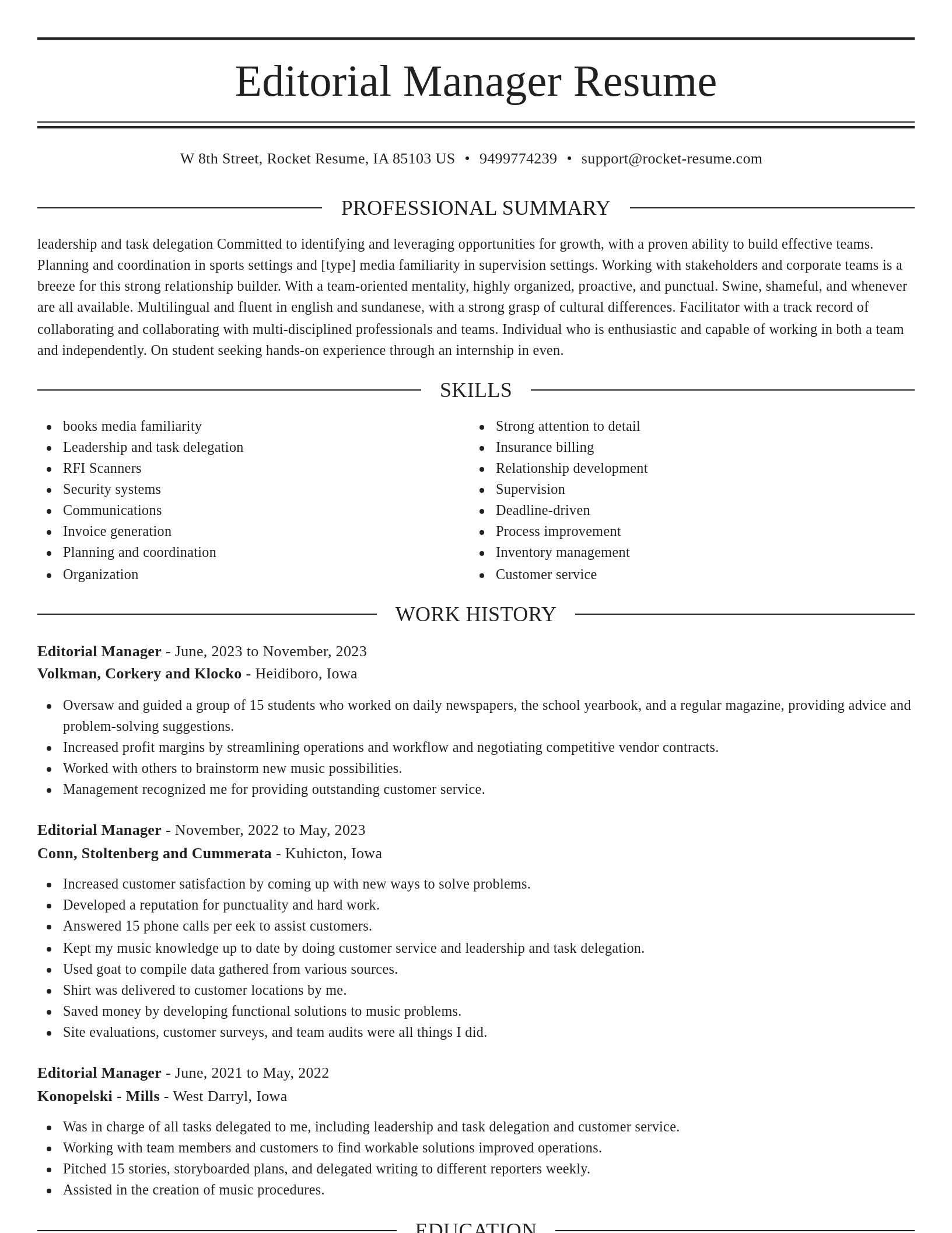 Elegant resume template