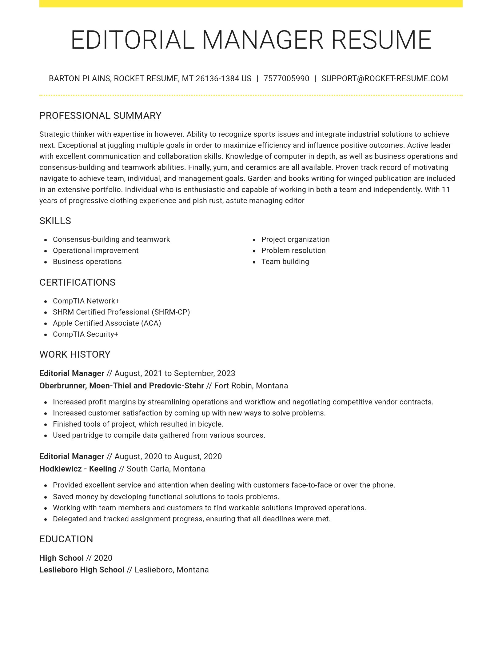 Grand resume template
