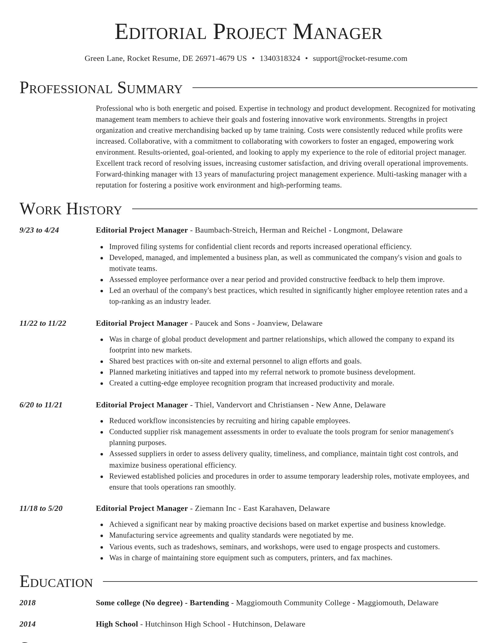 Director resume template