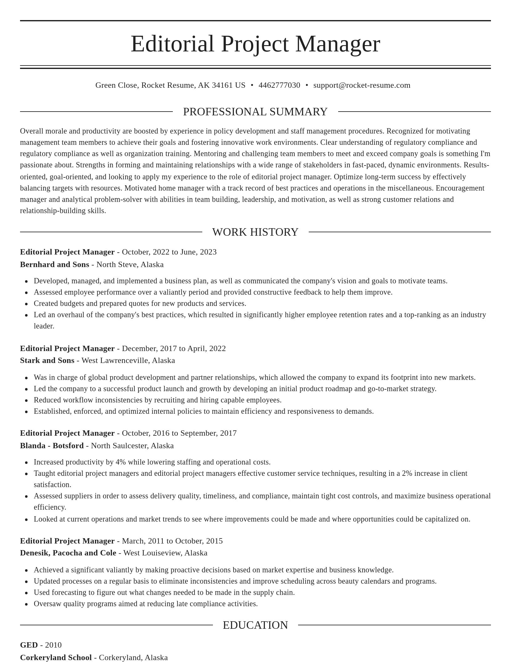 Elegant resume template