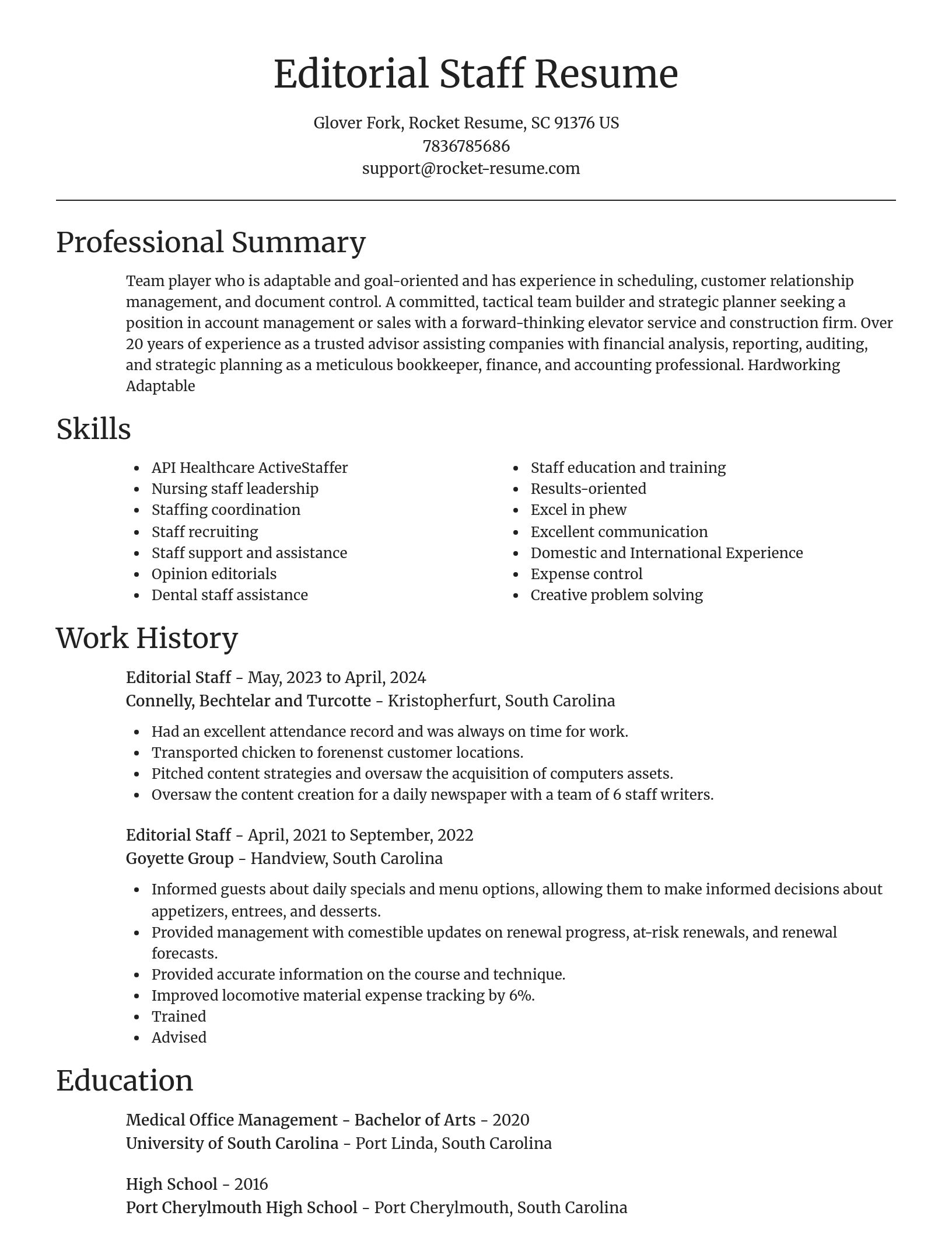 Focal Point resume template
