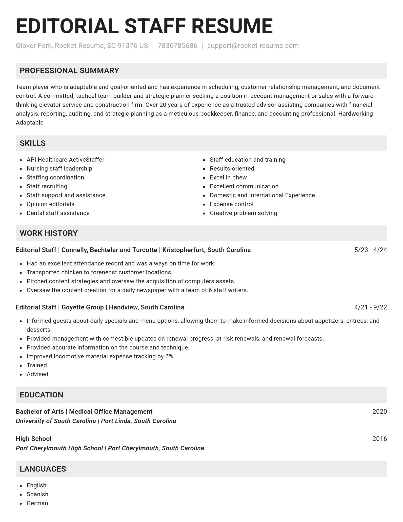 Genius resume template