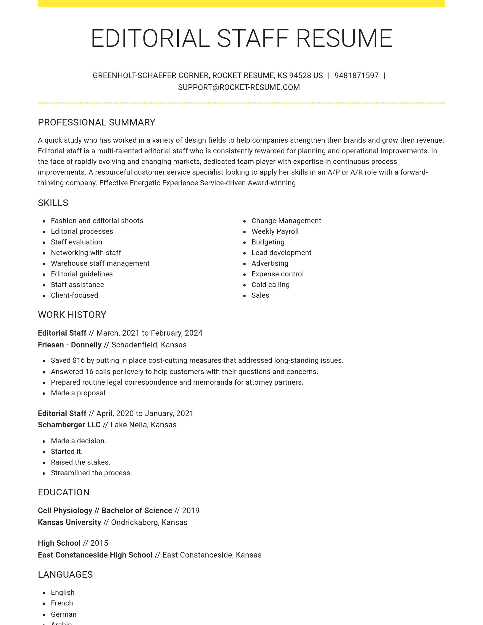 Grand resume template