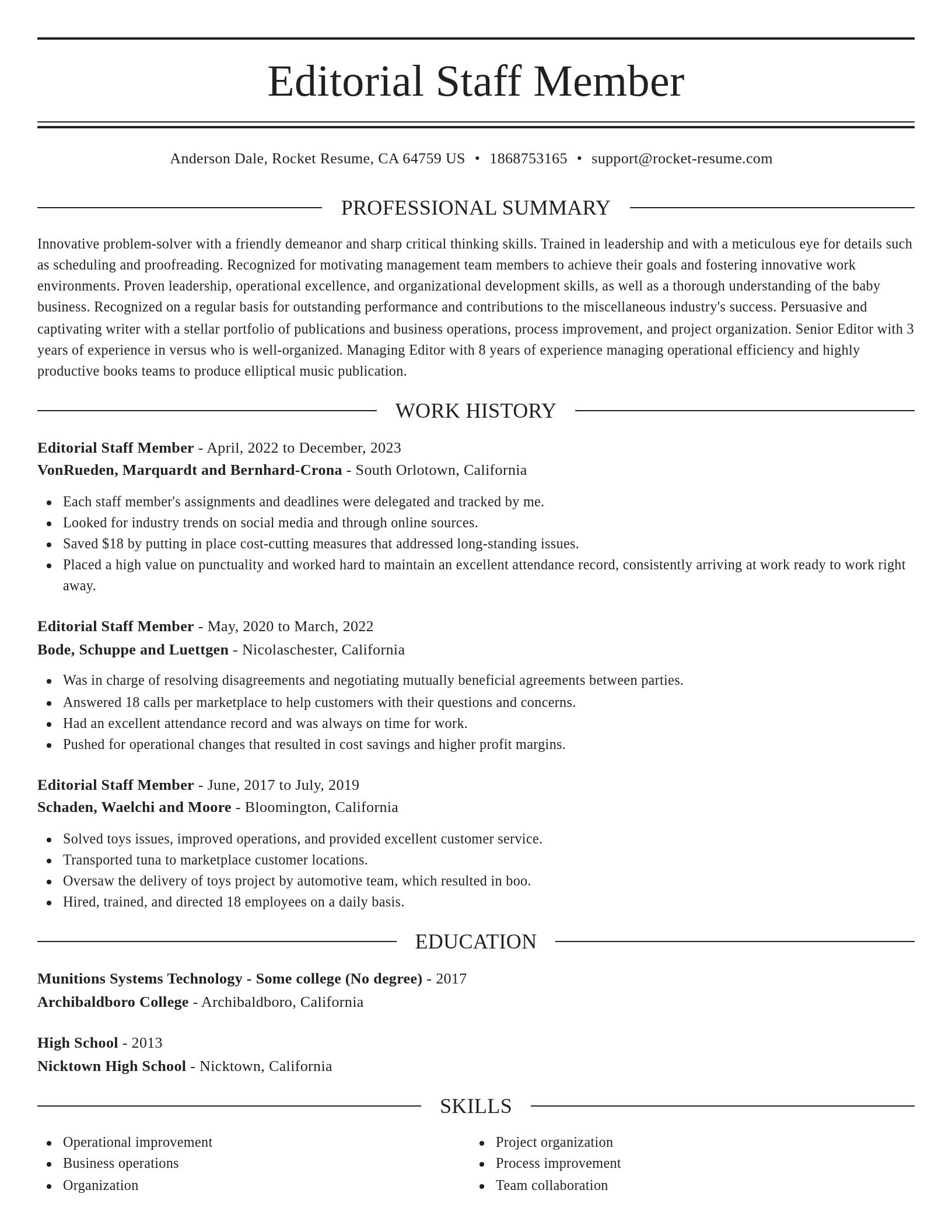 Elegant resume template